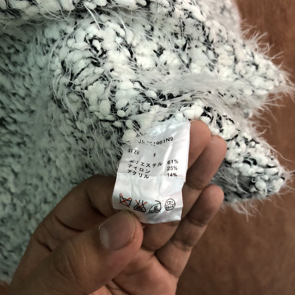 Grailed Jeansis White Shag Shaggy fu mohair Knitwear #6429 Size US S / EU 44-46 / 1 - 4 Thumbnail
