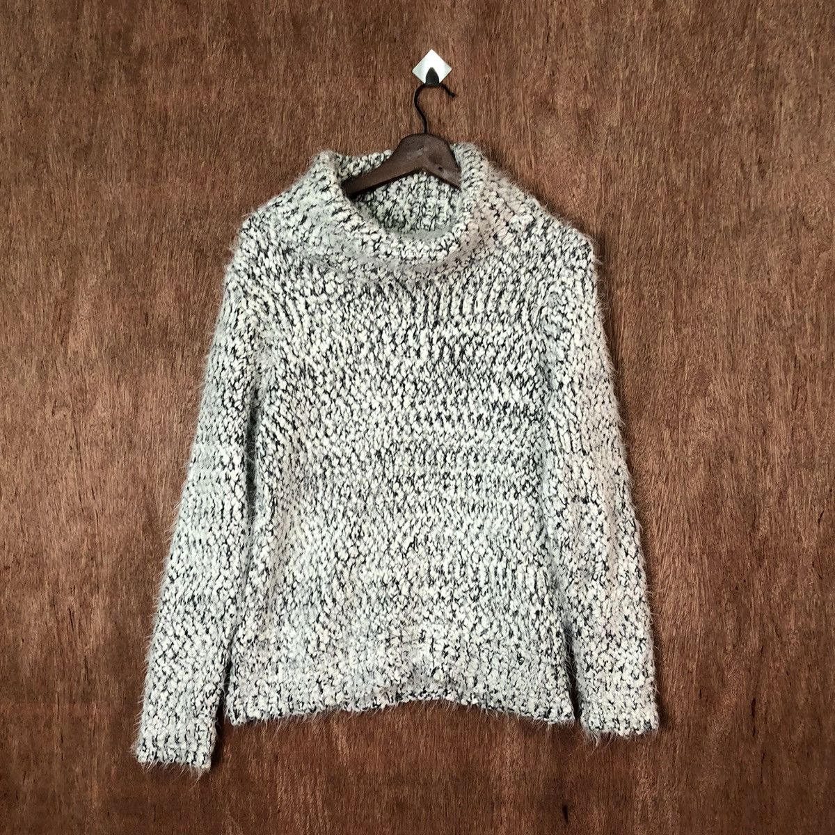 Grailed Jeansis White Shag Shaggy fu mohair Knitwear #6429 Size US S / EU 44-46 / 1 - 1 Thumbnail