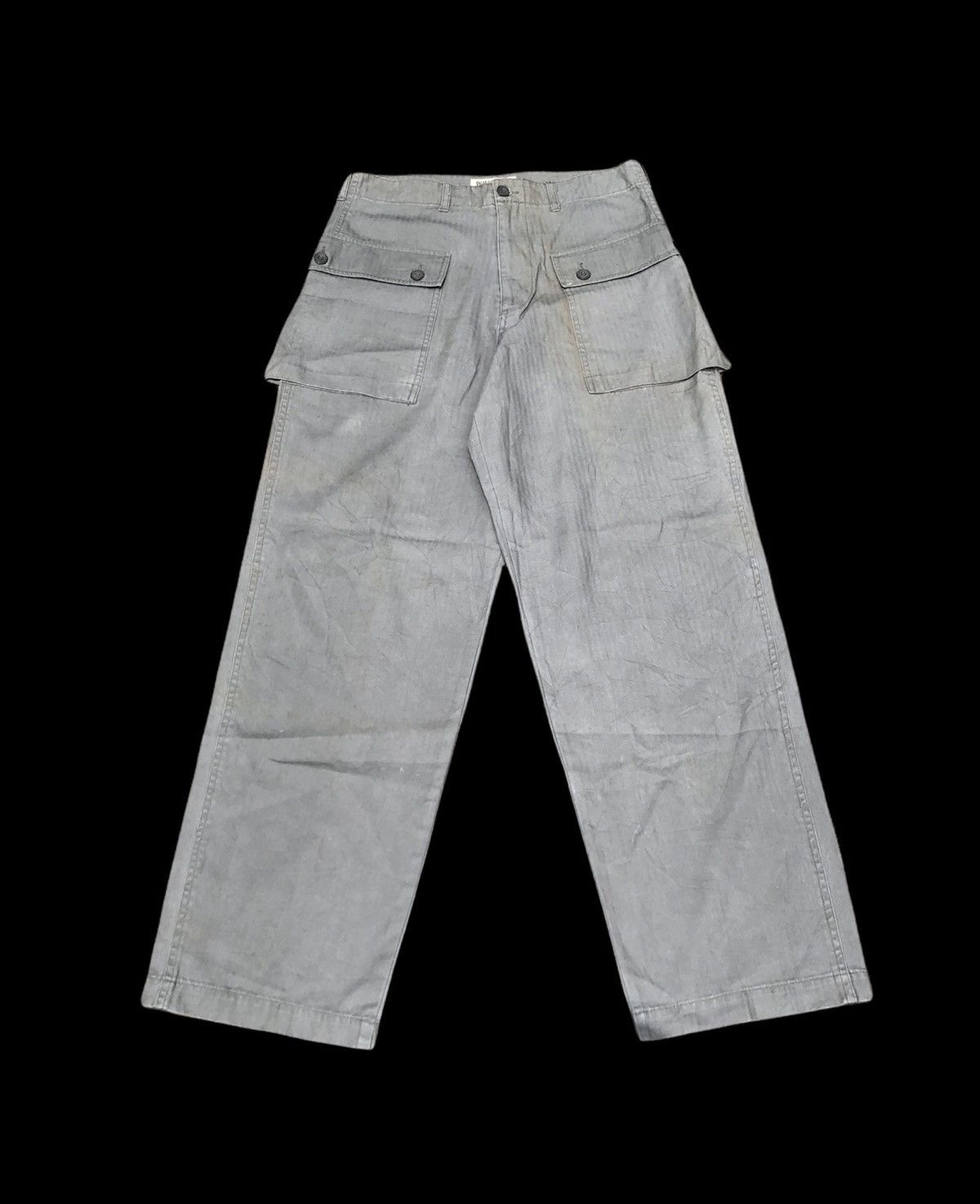 image of Military Pants Heringbone P44 Paralyser Japan in Green Vintage, Men's (Size 32)
