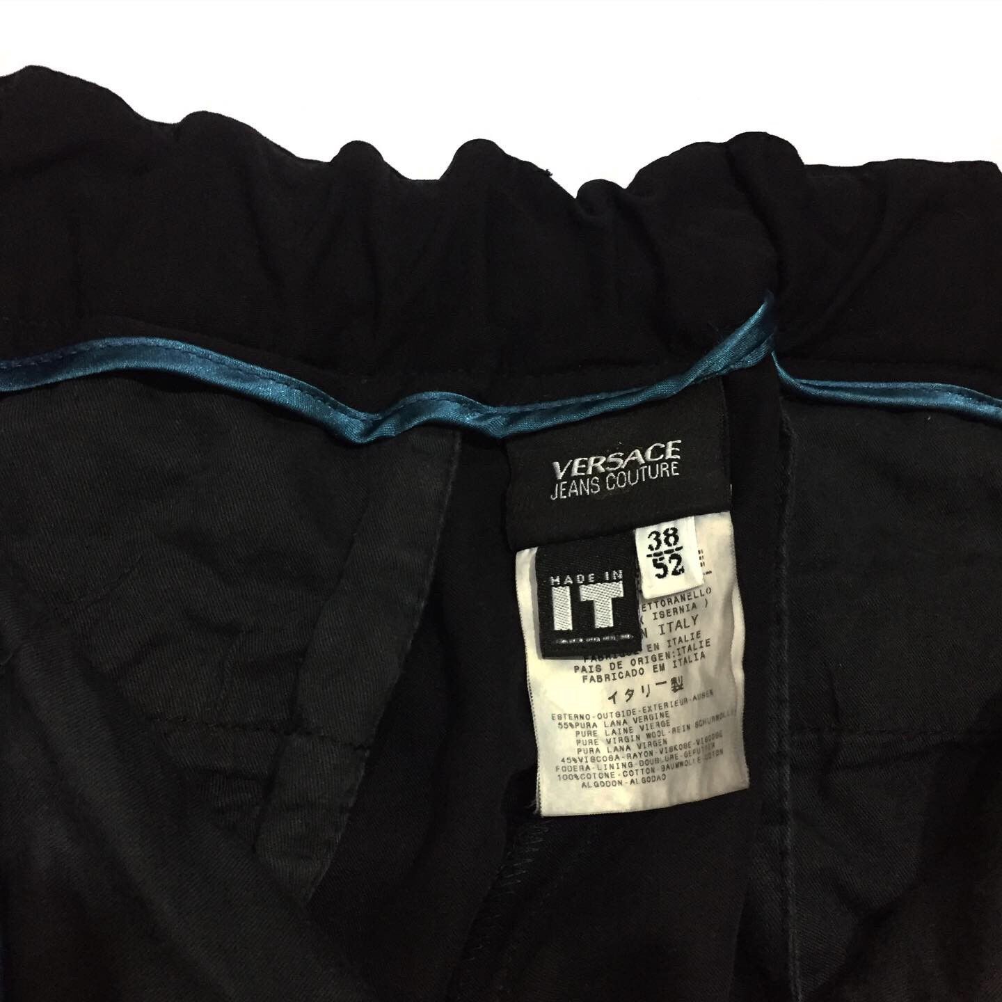 Versace × Versace Jeans Couture Vintage 90s Pleated Pants Authentic Versace Jeans Couture Size 38S - 6 Thumbnail