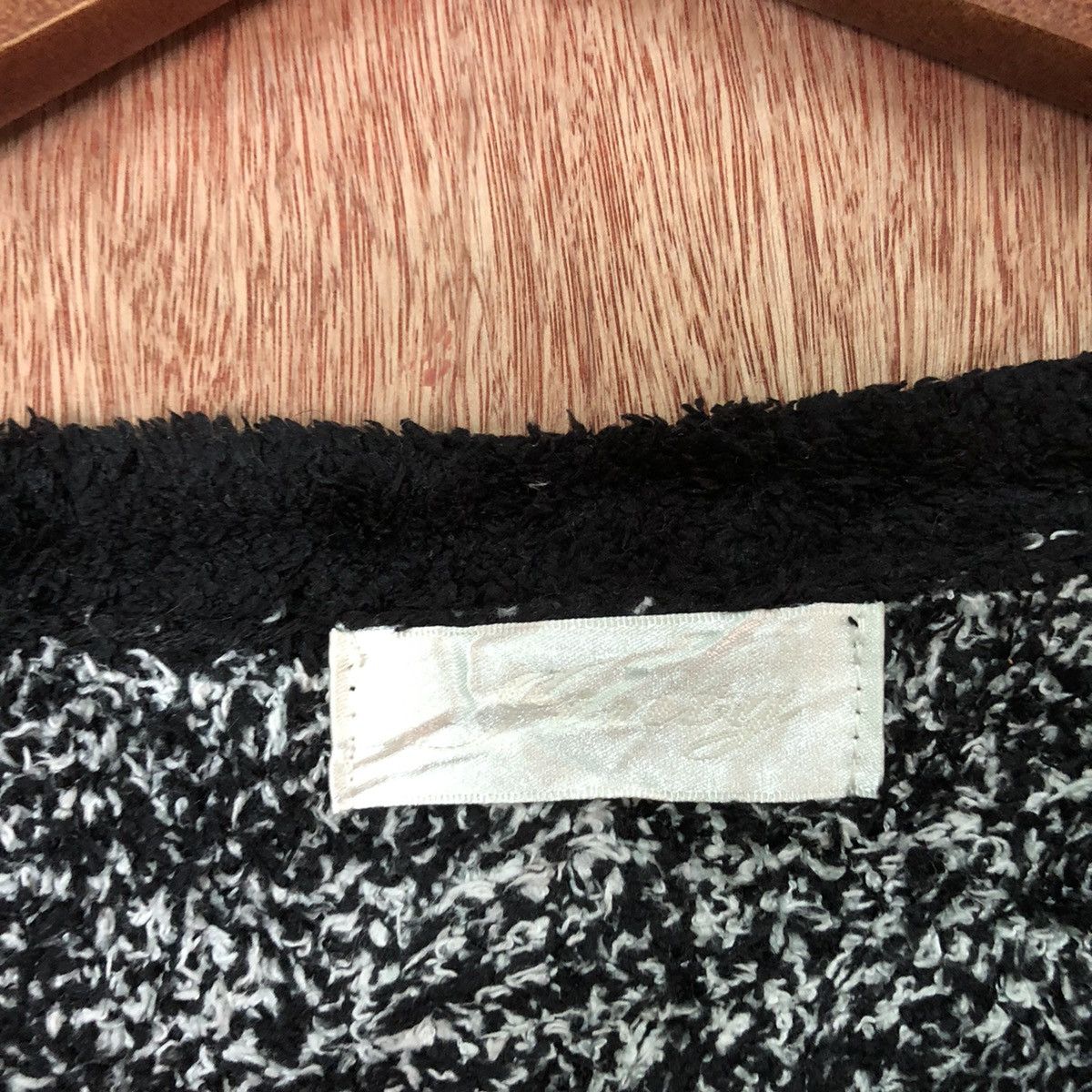 Japanese Brand Ginty Black Navajo Shag Shaggy Fur Mohair Knitwear #6427 Size M / US 6-8 / IT 42-44 - 4 Thumbnail