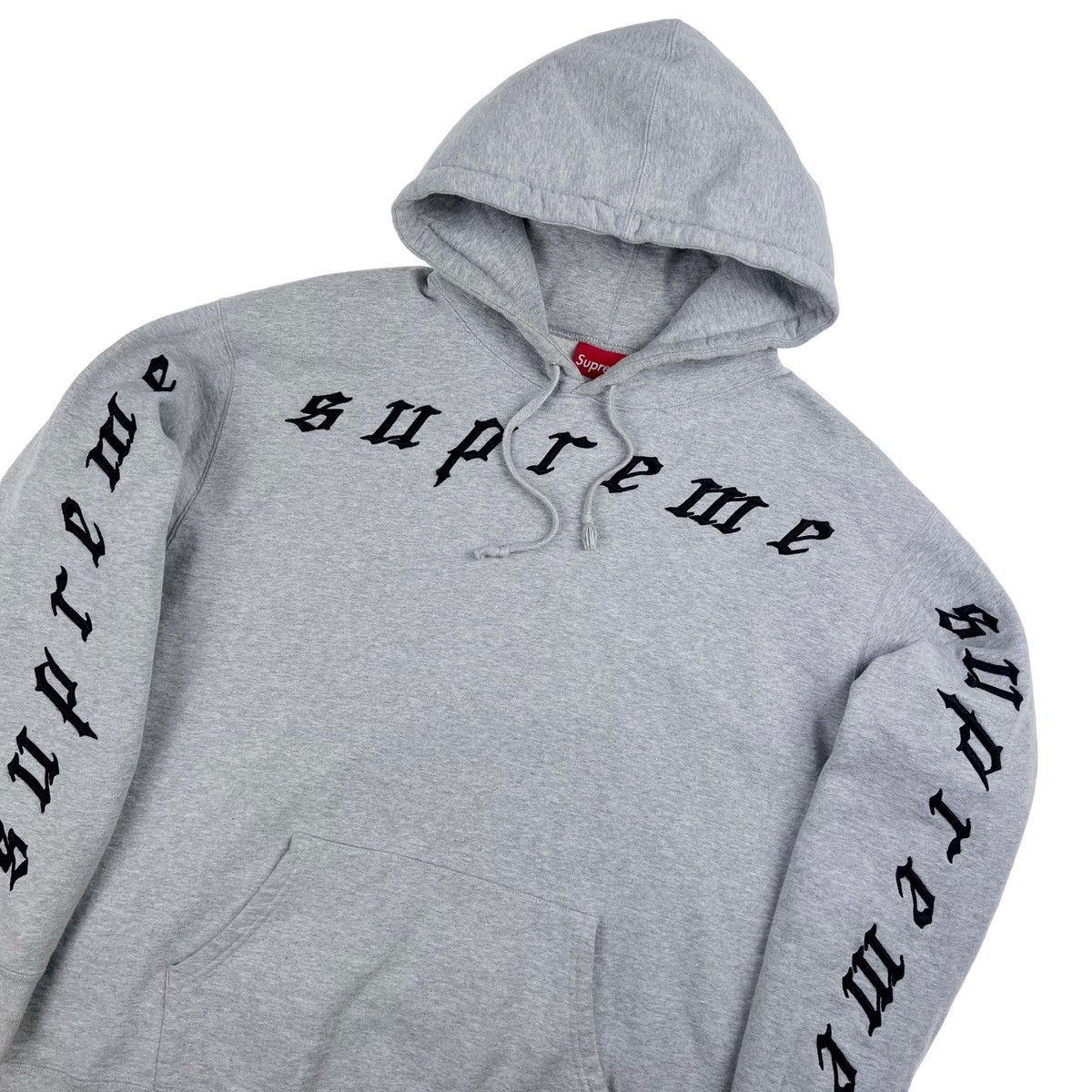 image of Supreme Raised Embroidery Hoodie in Grey, Men's (Size XL)