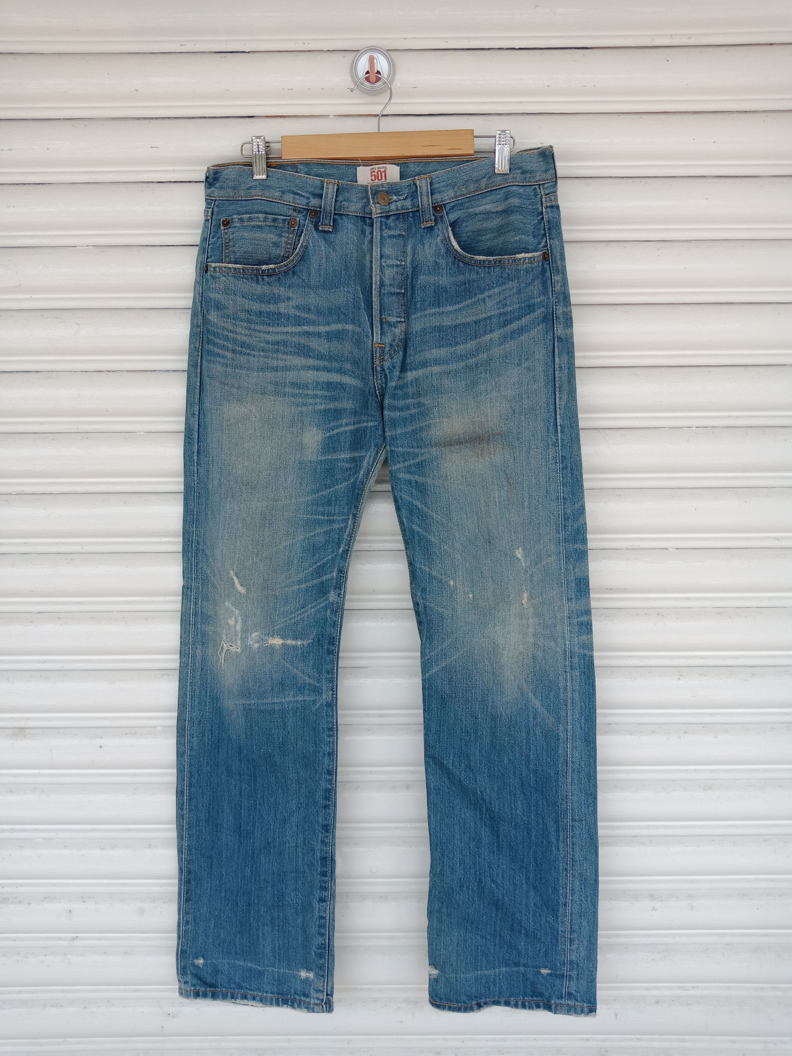 Levi's 501 Light Washed Distressed
