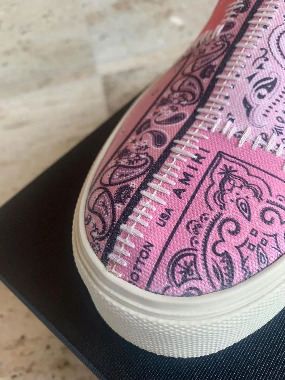 Amiri Bandana Reconstructed Slip On Shoes Size US 13 / EU 46 - 6 Thumbnail