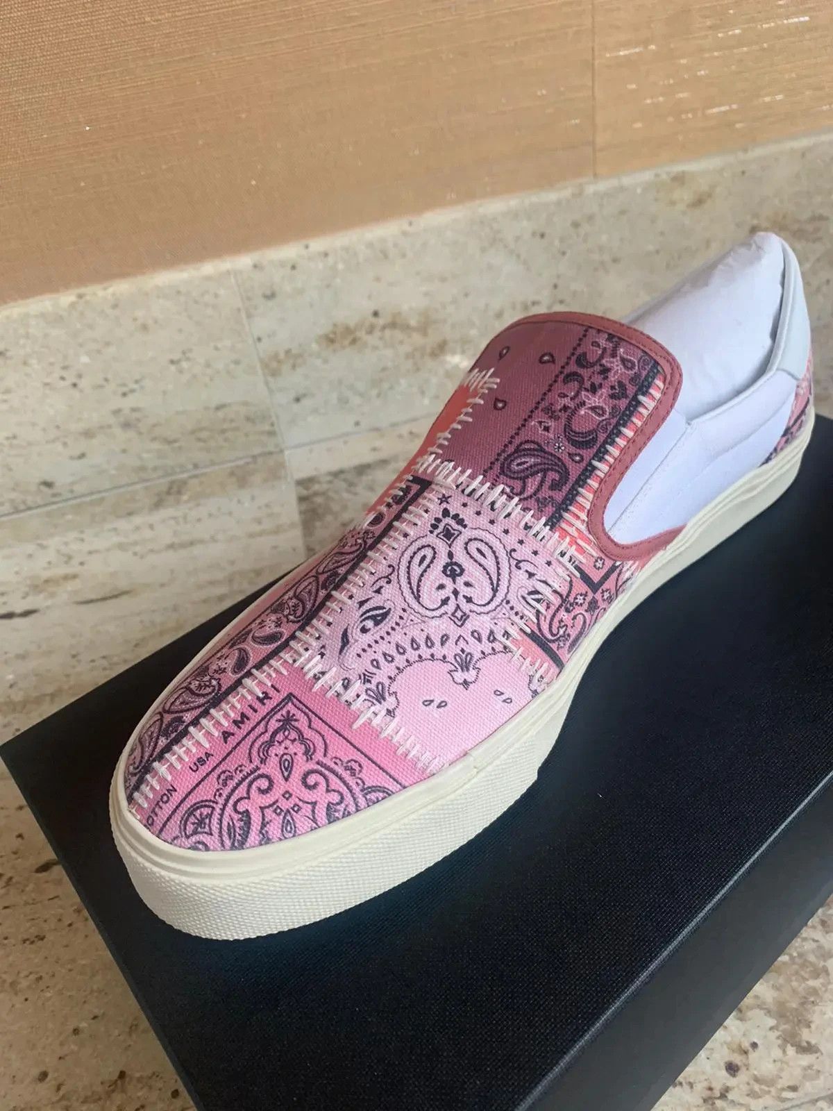 Amiri Bandana Reconstructed Slip On Shoes Size US 13 / EU 46 - 8 Thumbnail