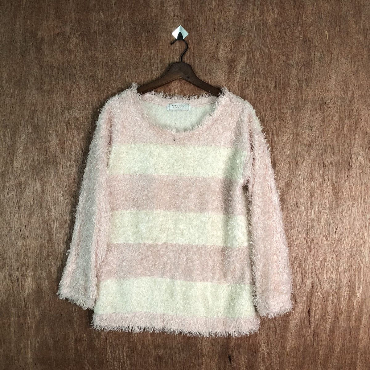 Homespun Knitwear Fortune Cookies Shag Shaggy Fur Mohair Knitwear #6496 Size L / US 10 / IT 46 - 1 Thumbnail