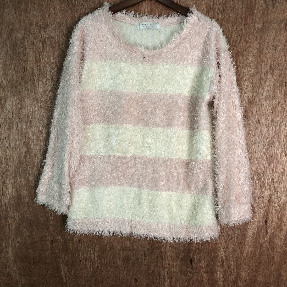 Homespun Knitwear Fortune Cookies Shag Shaggy Fur Mohair Knitwear #6496 Size L / US 10 / IT 46 - 3 Thumbnail