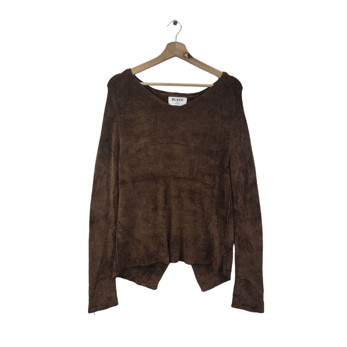 BLACK By MOUSSY Wide Neck Japan Stretch Knitwear Sweatshirt