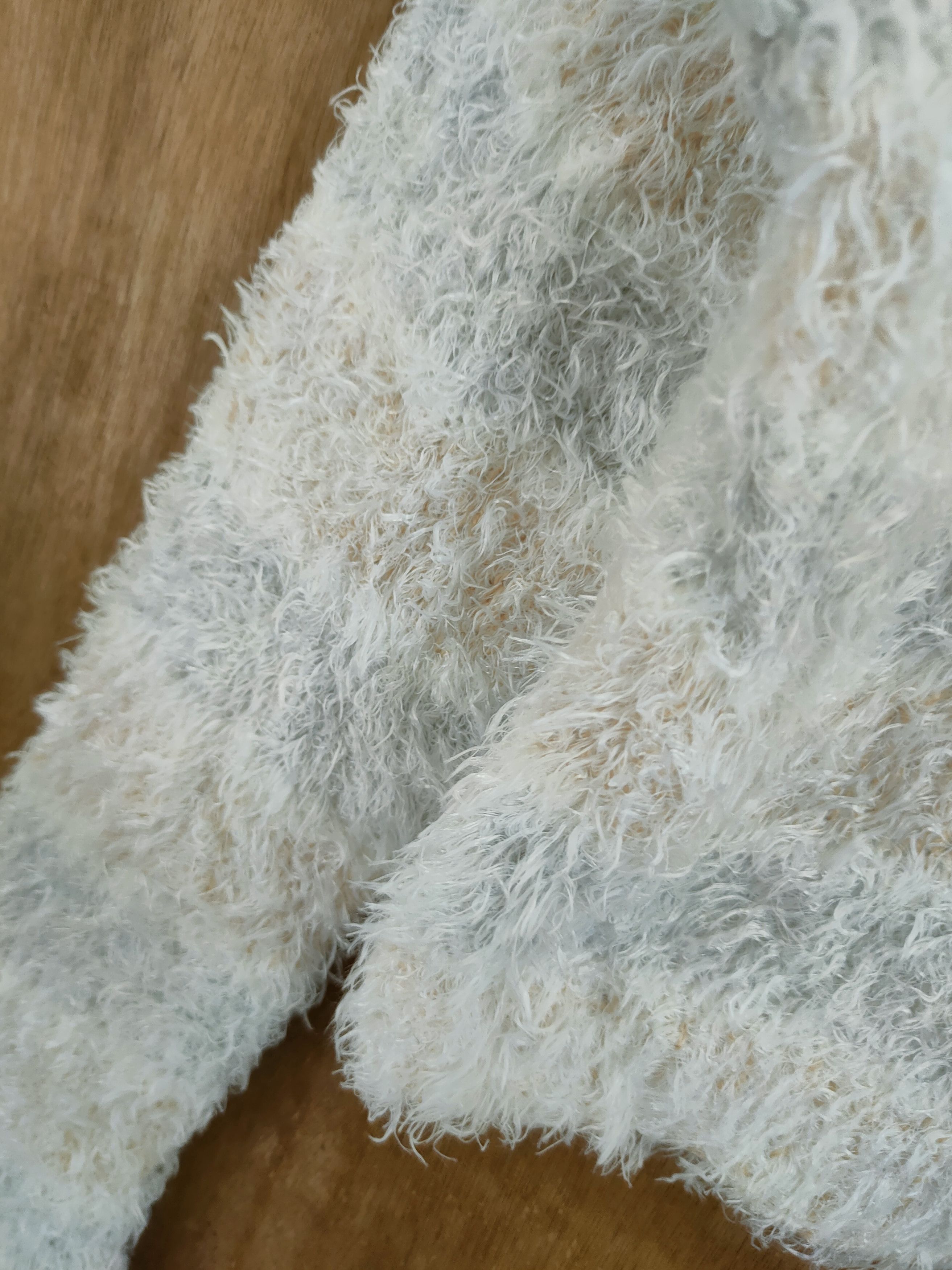 Homespun Knitwear D Ray Cassin Crop top shag shaggy fur mohair #46-952 Size M / US 6-8 / IT 42-44 - 7 Thumbnail