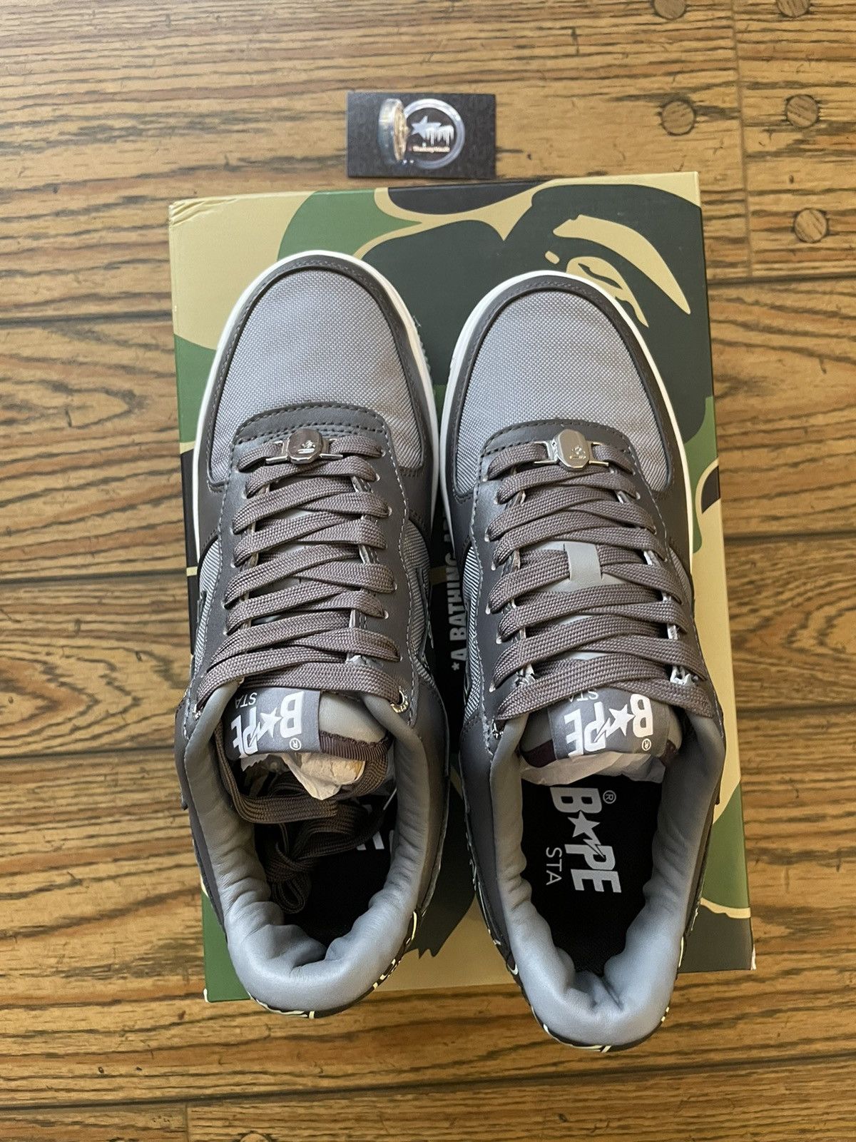Bape Bape Charcoal Text Code Camo Bapestas Size US 8 / EU 41 - 3 Thumbnail