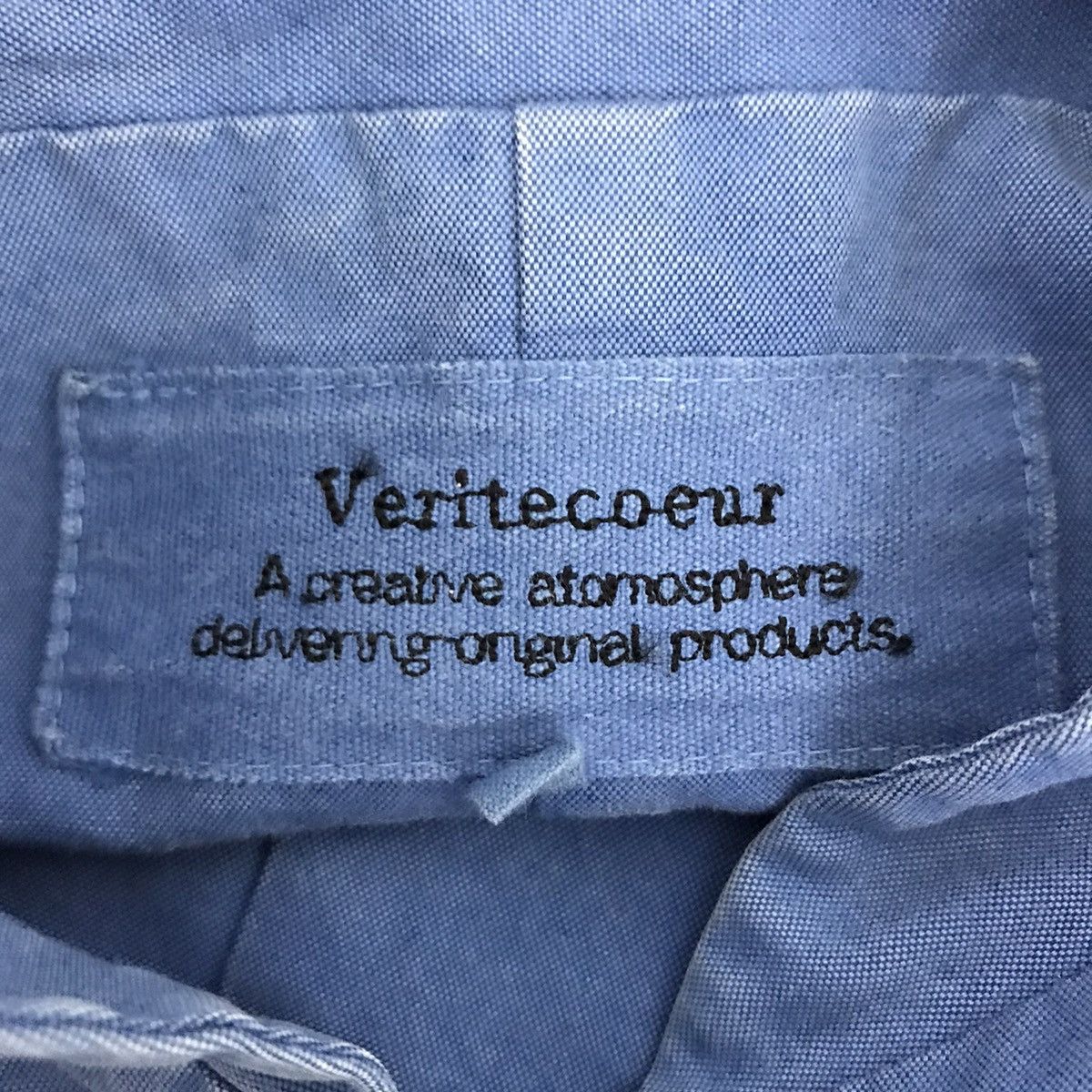 Japanese Brand VERITECOEUR Japanese Brand Linen Oversize Blue Blouse Size L / US 10 / IT 46 - 3 Thumbnail