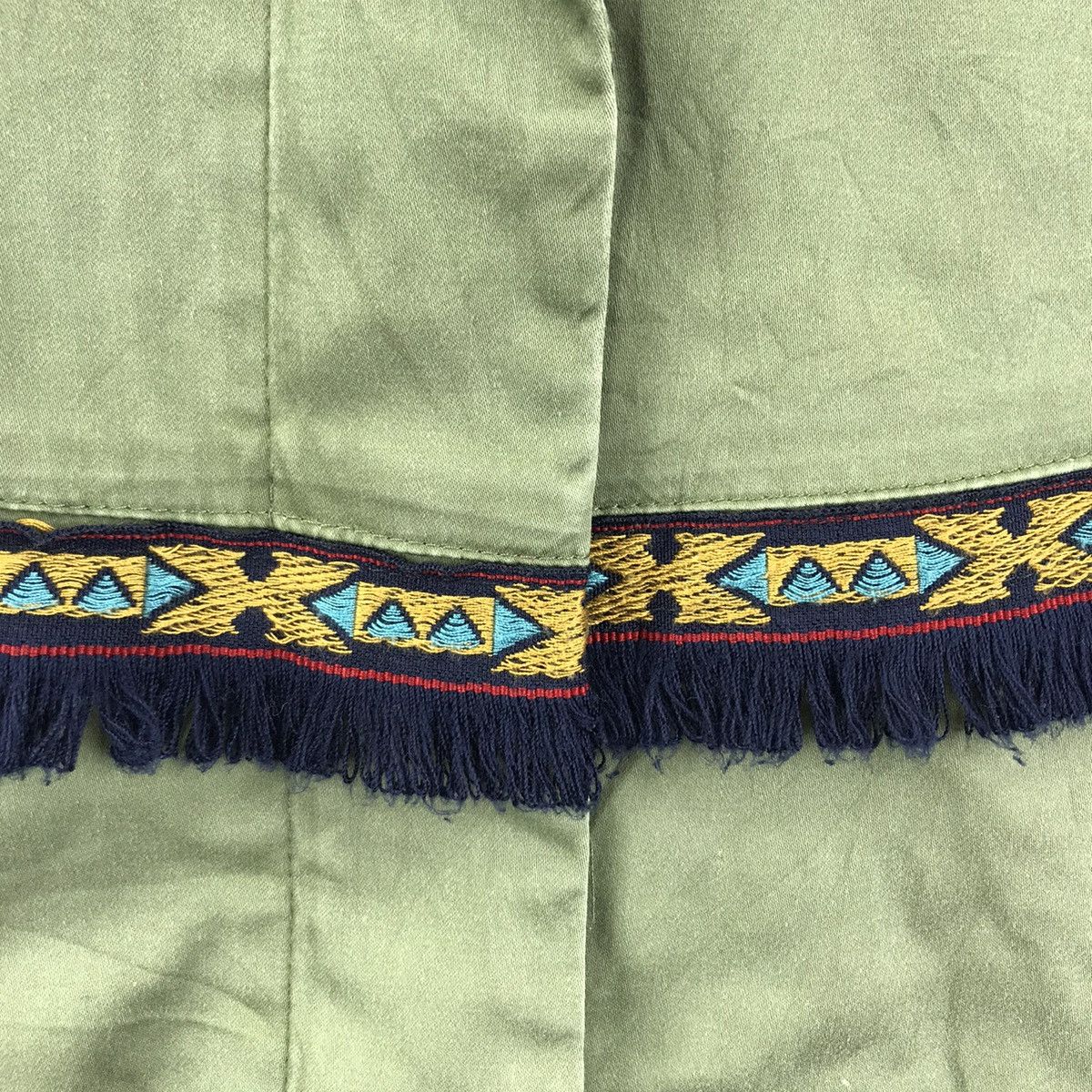 Zara ZARA BASIC Native Navajo Aztec Outerwear Green Pocket Blouse Size S / US 4 / IT 40 - 3 Thumbnail