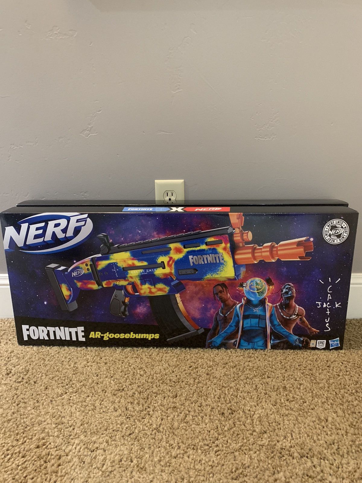 Travis Scott Travis Scott Fortnite Nerf AR Blaster Cactus Jack | Grailed