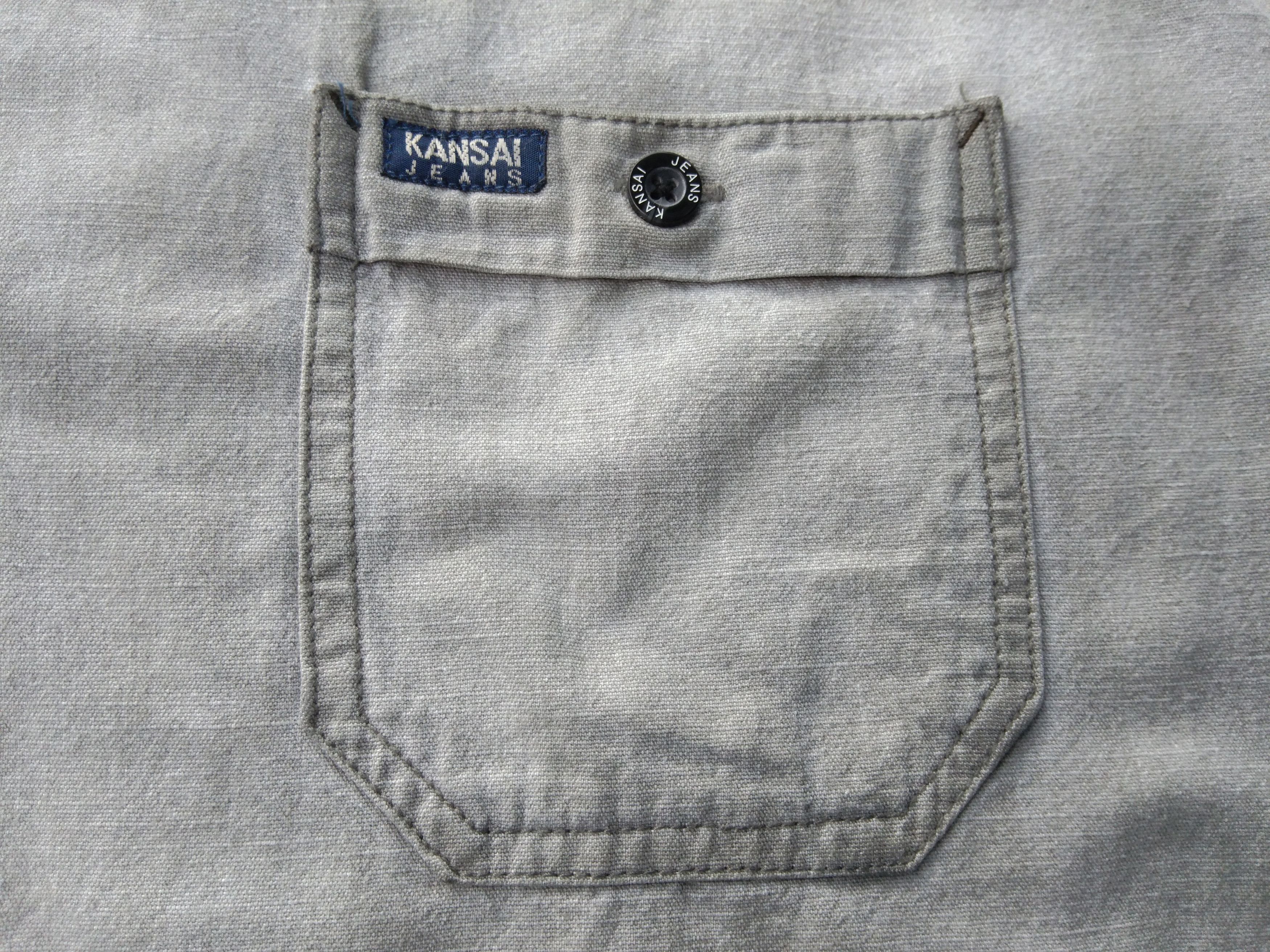 Kansai Yamamoto VINTAGE KANSAI JEANS DUO POCKET KHAKI SHIRT Size US XL / EU 56 / 4 - 4 Thumbnail