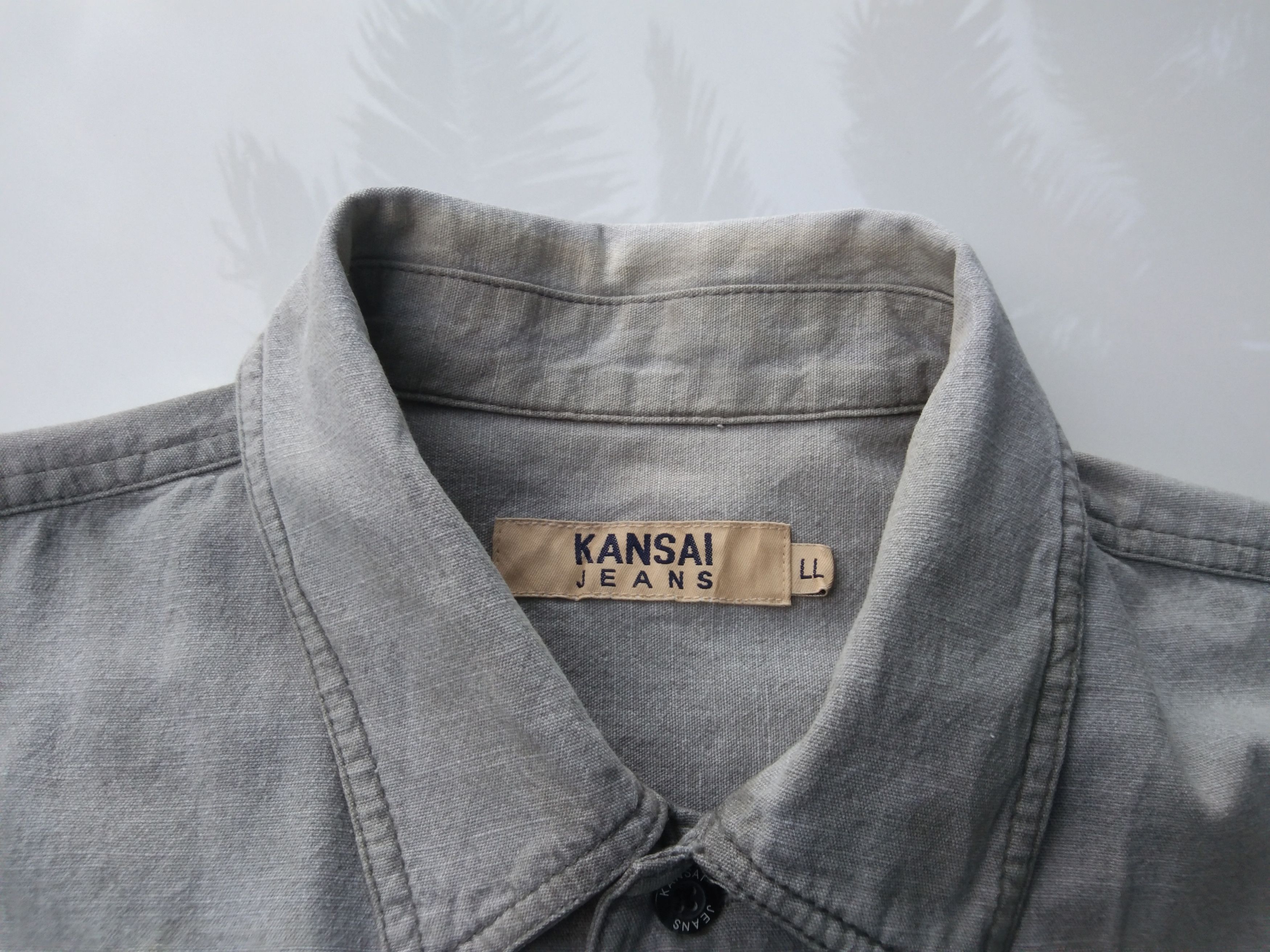 Kansai Yamamoto VINTAGE KANSAI JEANS DUO POCKET KHAKI SHIRT Size US XL / EU 56 / 4 - 5 Thumbnail