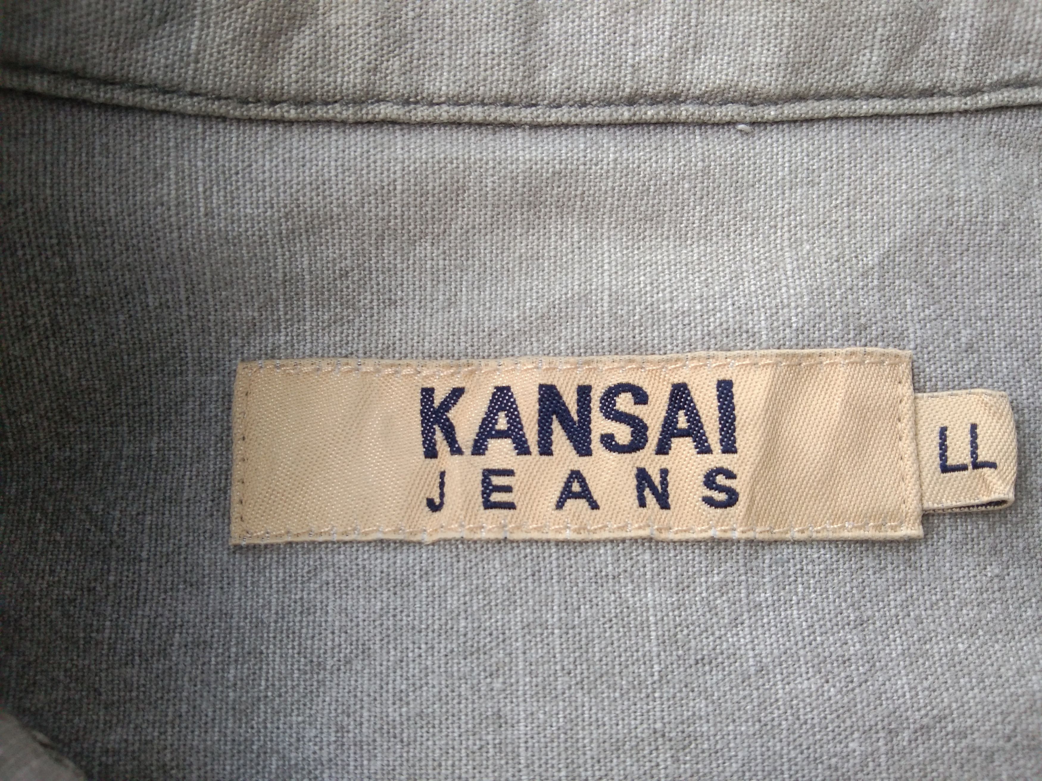 Kansai Yamamoto VINTAGE KANSAI JEANS DUO POCKET KHAKI SHIRT Size US XL / EU 56 / 4 - 7 Thumbnail