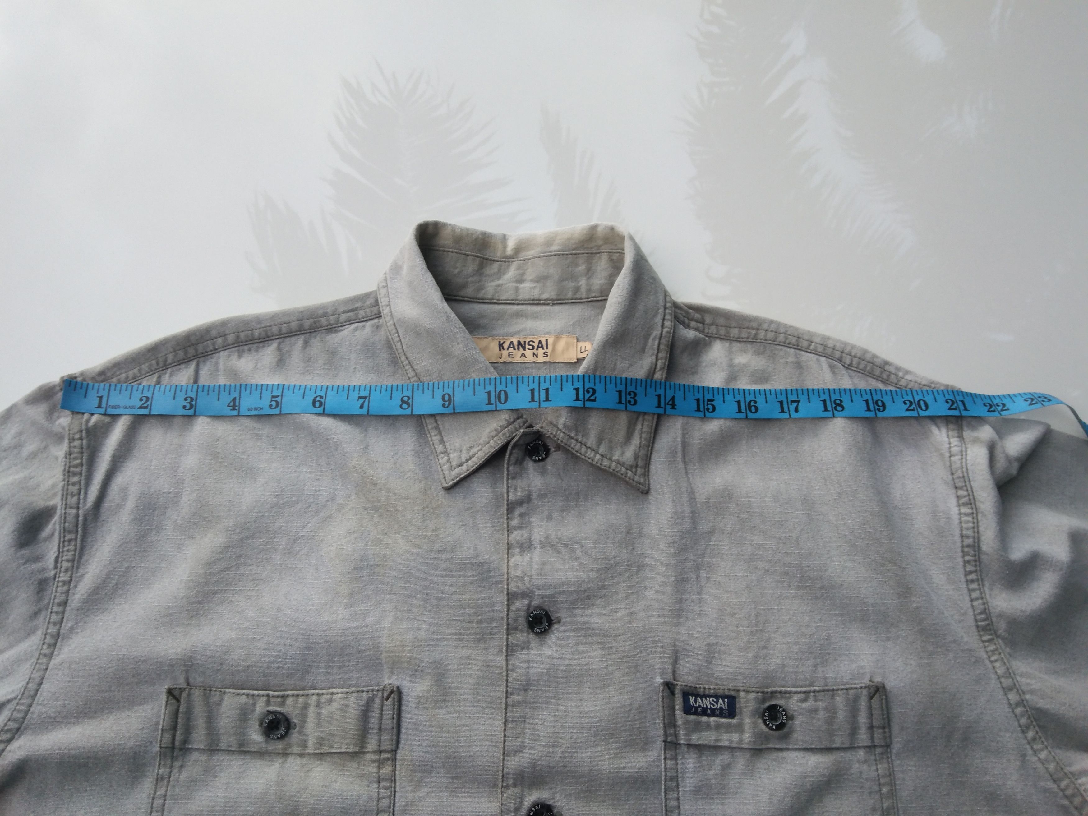 Kansai Yamamoto VINTAGE KANSAI JEANS DUO POCKET KHAKI SHIRT Size US XL / EU 56 / 4 - 10 Thumbnail