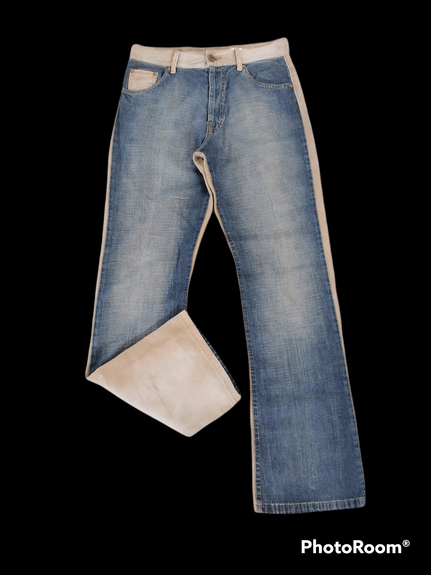 Japanese Brand × Zara Rare🔥Two Tone Zara Denim Pants Size US 30 / EU 46 - 1 Thumbnail