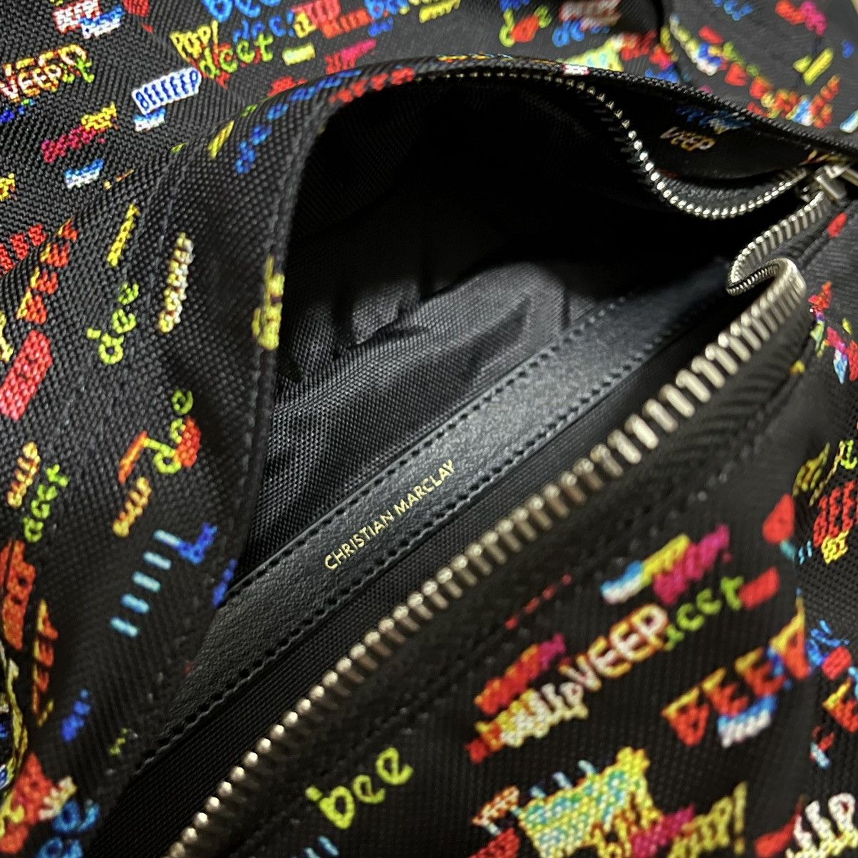 Celine × Hedi Slimane CELINE BY HEDI SLIMANE “SS19 NYLON “BEEP” PRINTED BACKPACK” Size ONE SIZE - 4 Thumbnail
