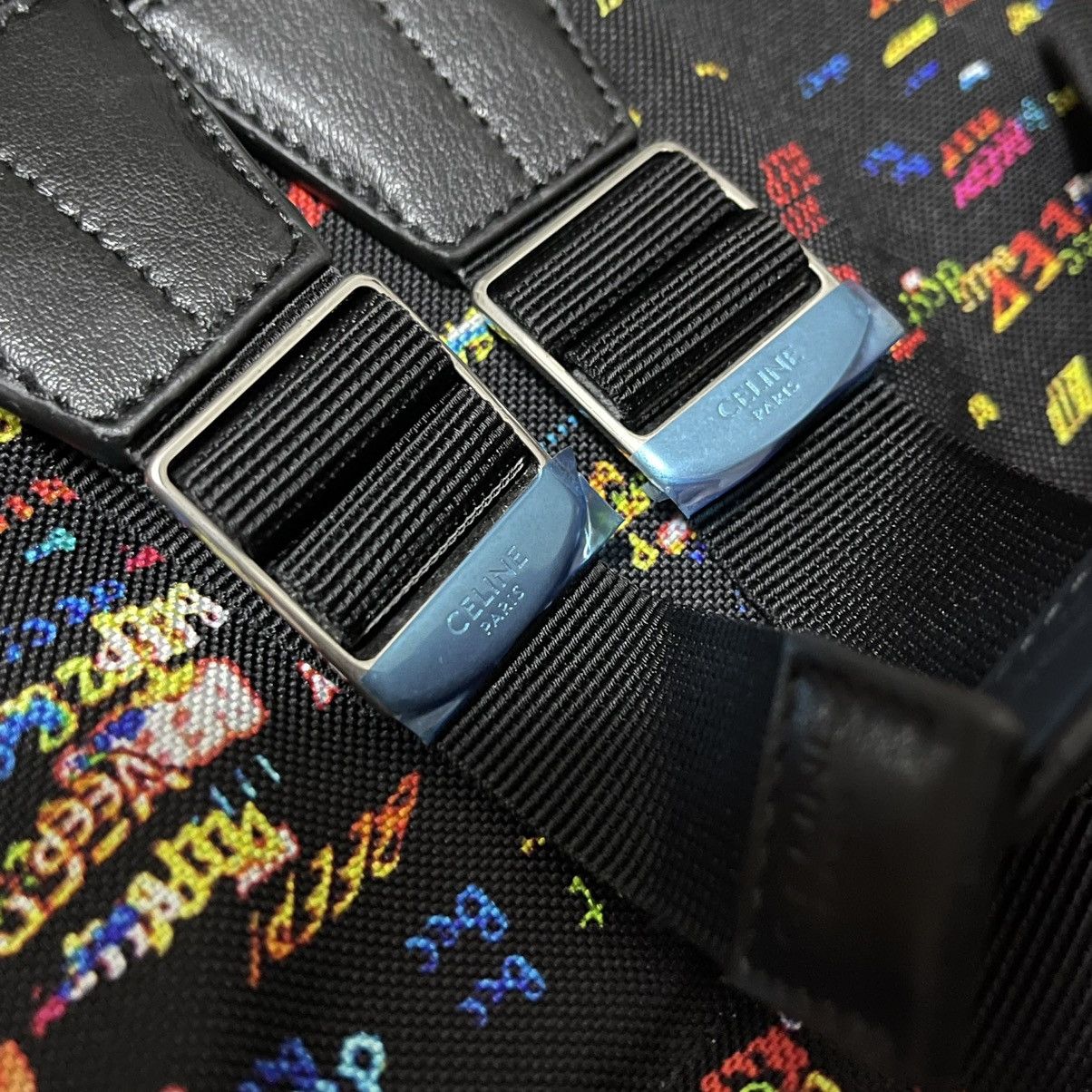 Celine × Hedi Slimane CELINE BY HEDI SLIMANE “SS19 NYLON “BEEP” PRINTED BACKPACK” Size ONE SIZE - 5 Thumbnail