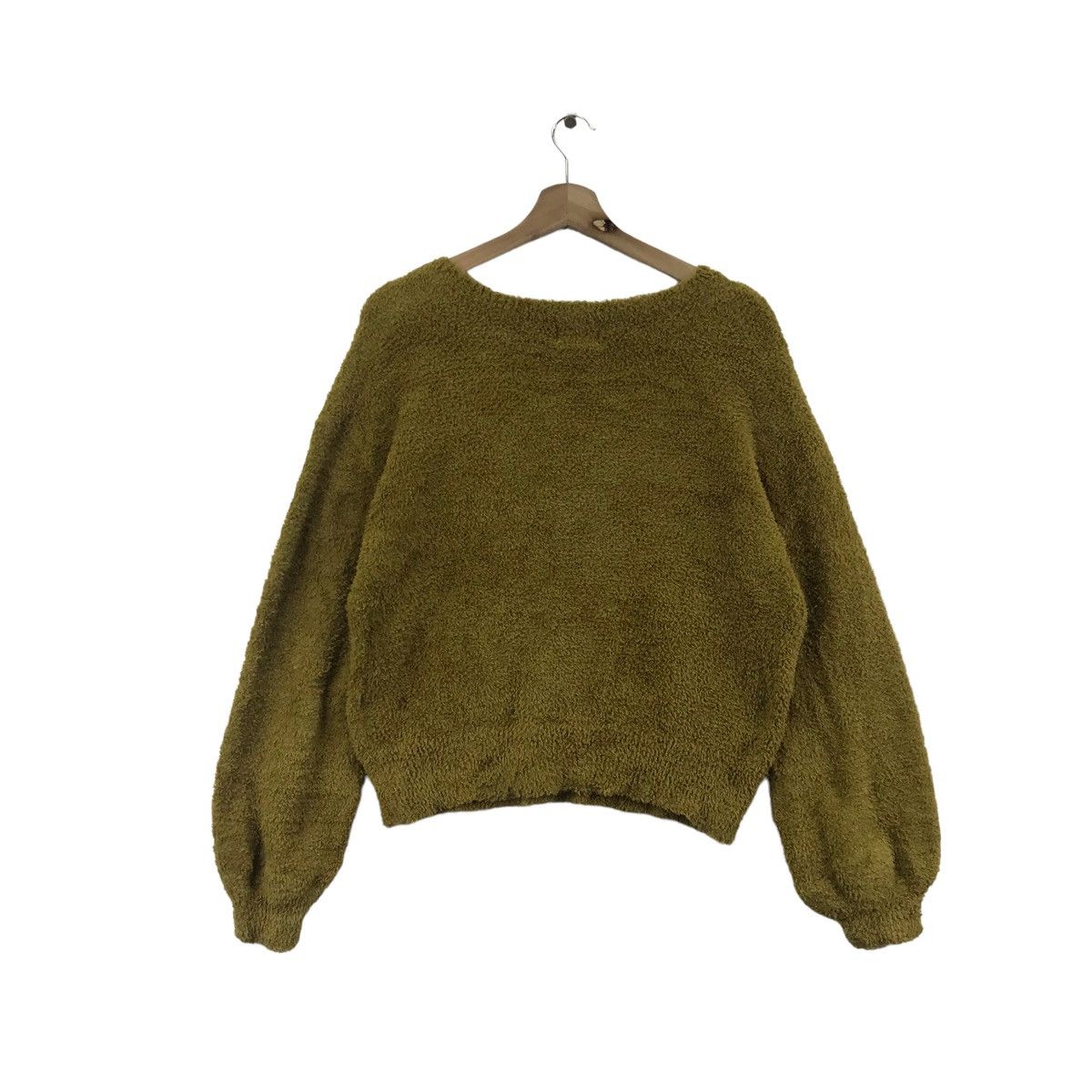 Vintage DISCOAT PERISIEN Vneck Vetements Green Sherpa Sweater Size M / US 6-8 / IT 42-44 - 8 Thumbnail