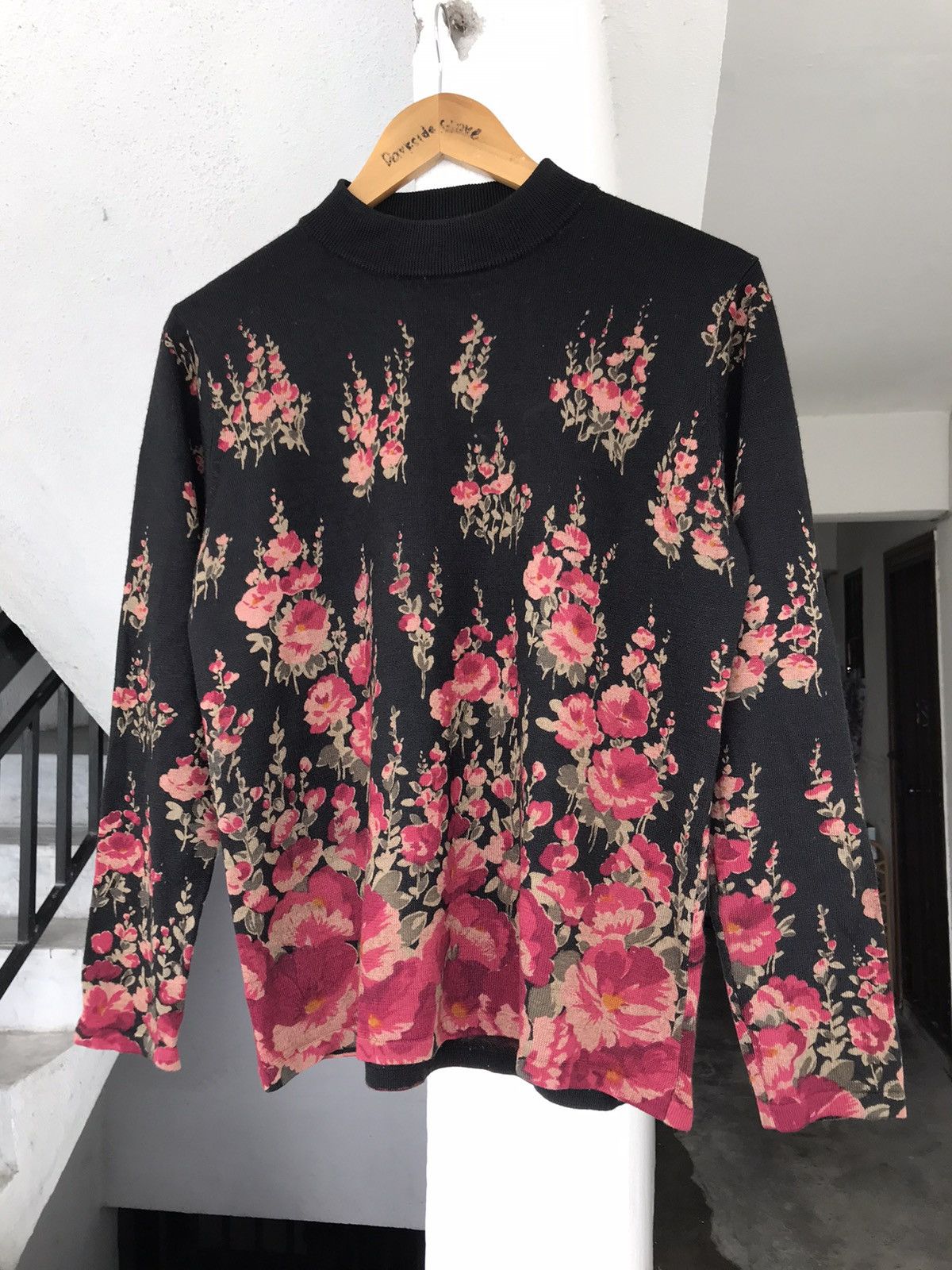 20471120 × Beauty Beast Vintage Leomarina Flower Art Knit Size US M / EU 48-50 / 2 - 5 Thumbnail