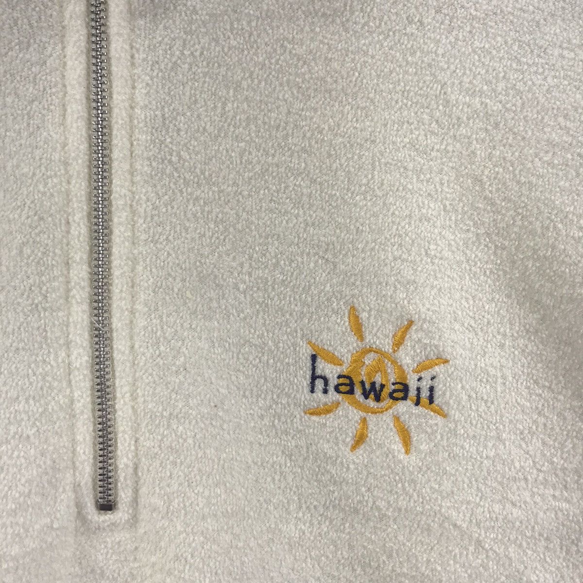 Other Vintage CRAZY SHIRTS HAWAII Half Zipper White CropTopSweater Size S / US 4 / IT 40 - 3 Thumbnail