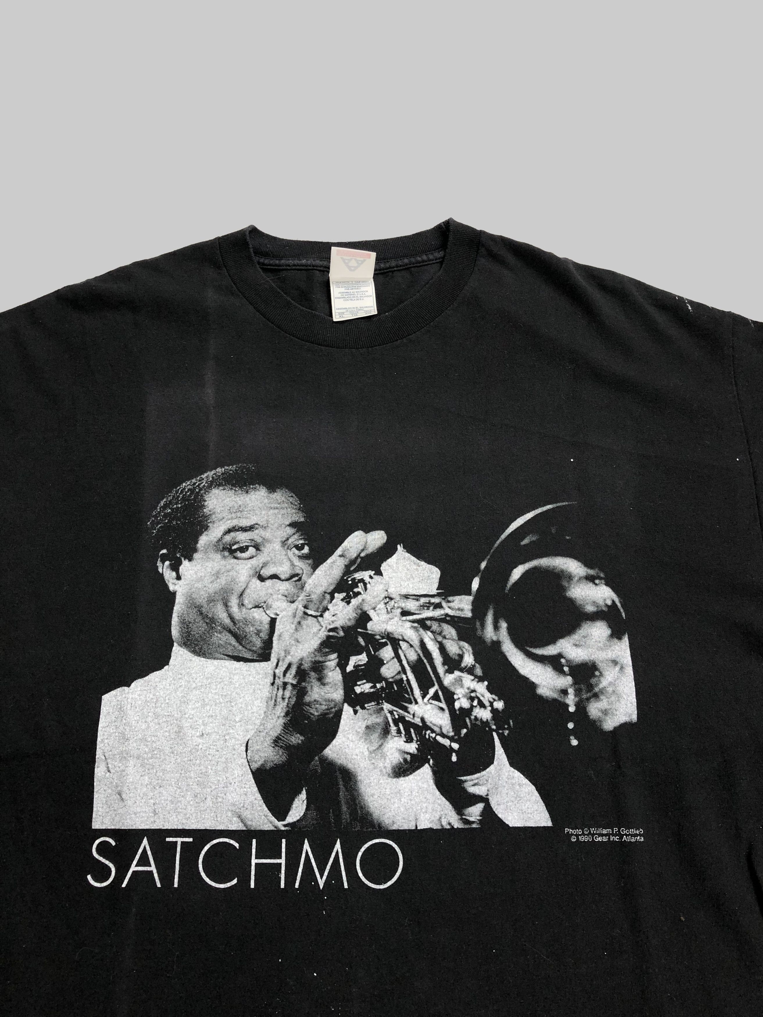 Band Tees Vintage 1990 Louis Armstrong Satchmo thrashed t-shirt Size US XL / EU 56 / 4 - 3 Thumbnail