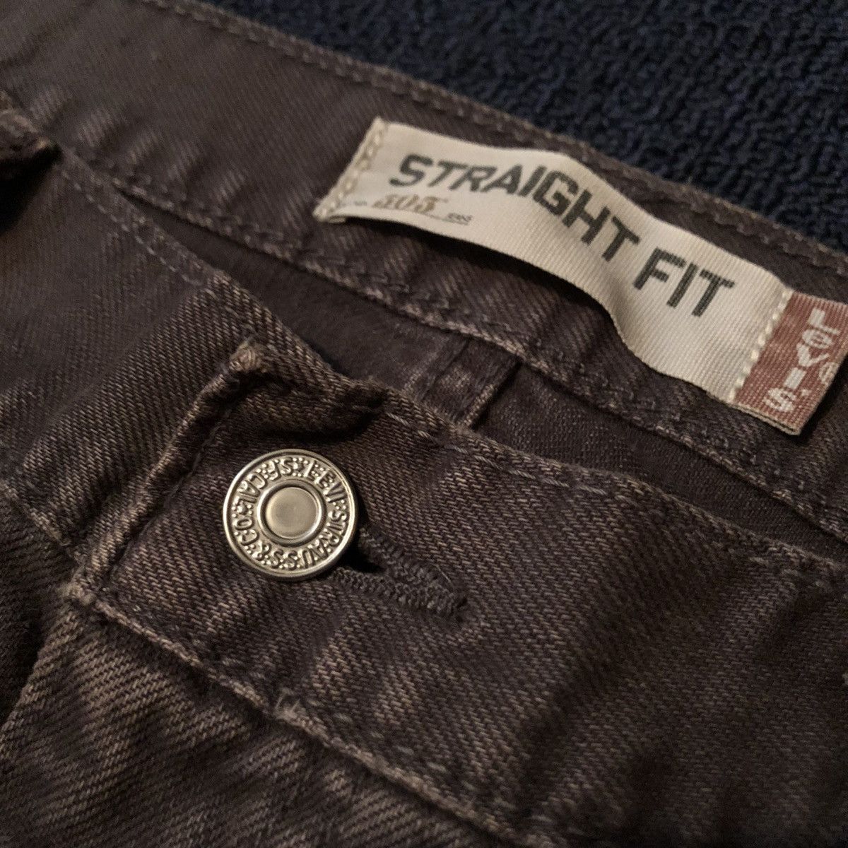Levi's Vintage Levi’s 505 Straight Fit Dark Grey Denim Jeans 34x30 Size US 34 / EU 50 - 8 Thumbnail