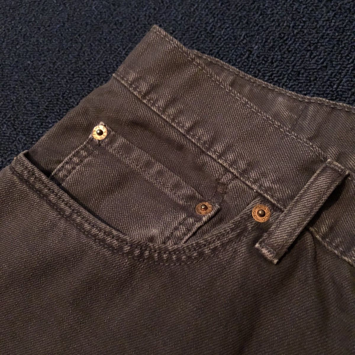 Levi's Vintage Levi’s 505 Straight Fit Dark Grey Denim Jeans 34x30 Size US 34 / EU 50 - 7 Thumbnail