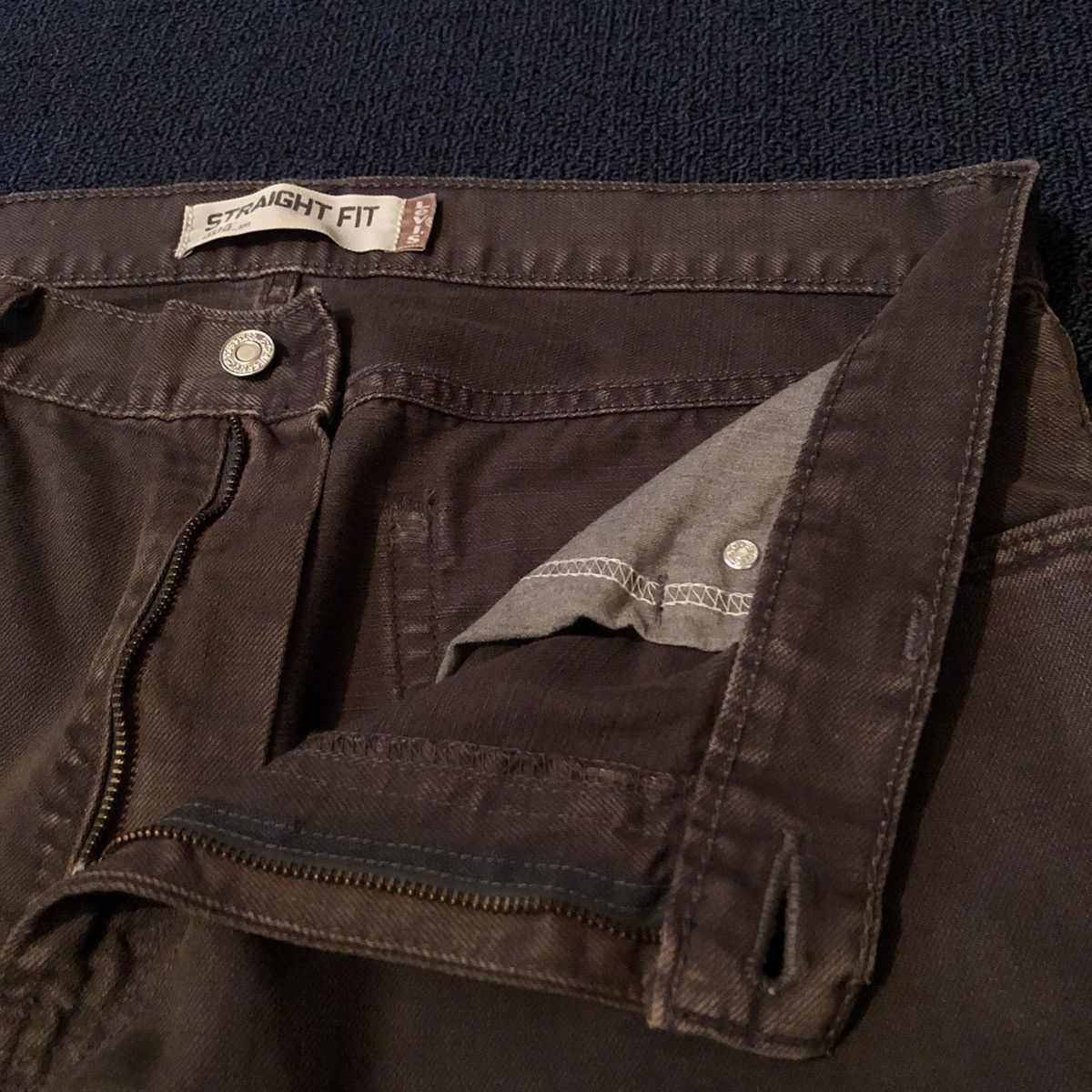 Levi's Vintage Levi’s 505 Straight Fit Dark Grey Denim Jeans 34x30 Size US 34 / EU 50 - 9 Thumbnail