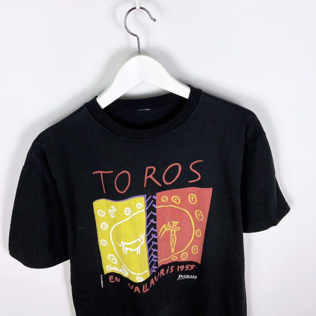 Vintage Vintage 90s Art Picasso To Ross En Vallavris Spadem tee Size US M / EU 48-50 / 2 - 2 Thumbnail