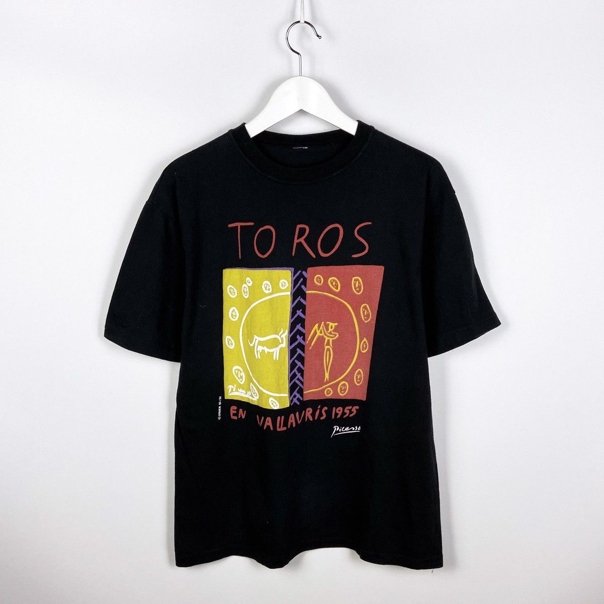 Vintage Vintage 90s Art Picasso To Ross En Vallavris Spadem tee Size US M / EU 48-50 / 2 - 1 Thumbnail