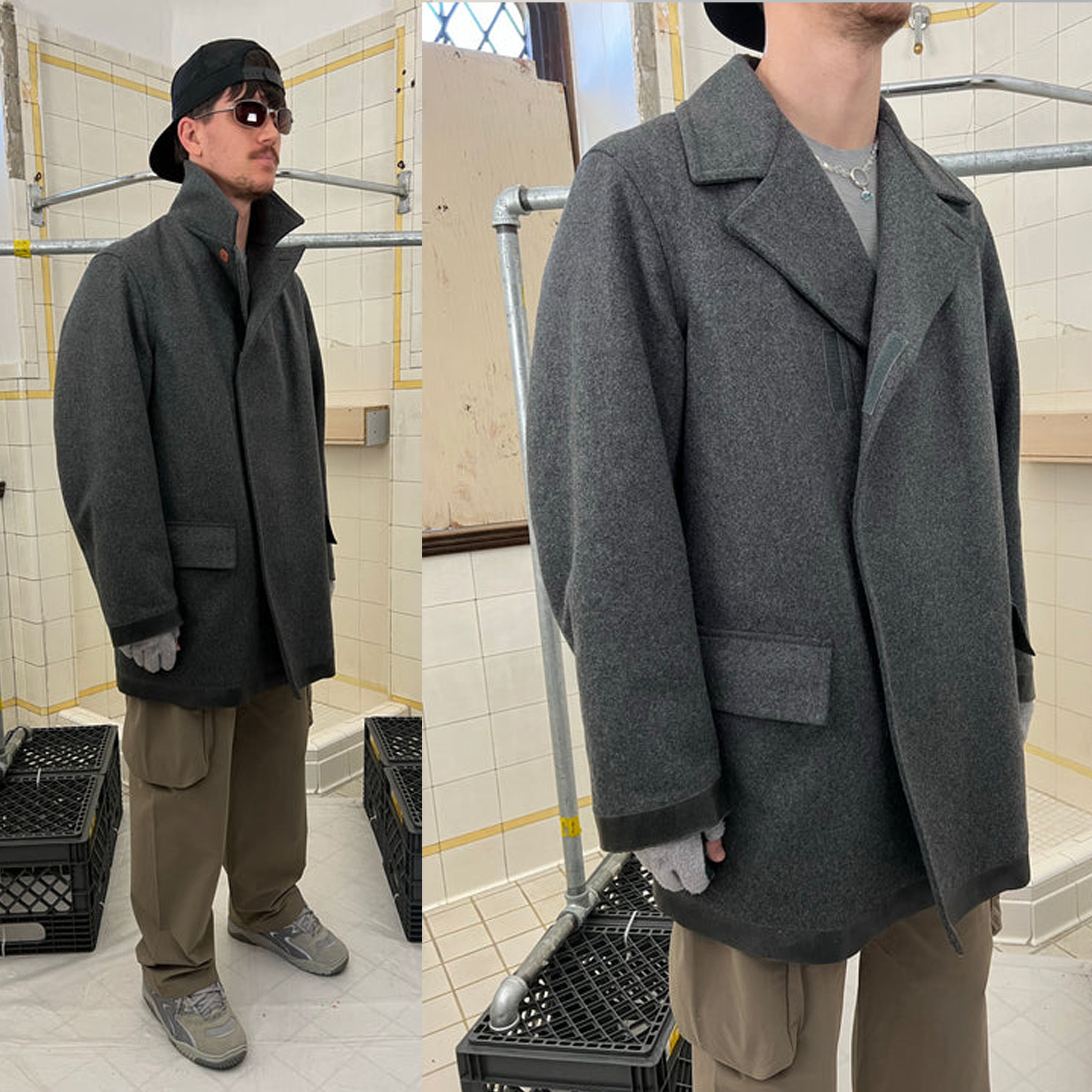 Mandarina Duck Mandarina Duck Wool coat with rubber hems Size US XL / EU 56 / 4 - 10 Thumbnail