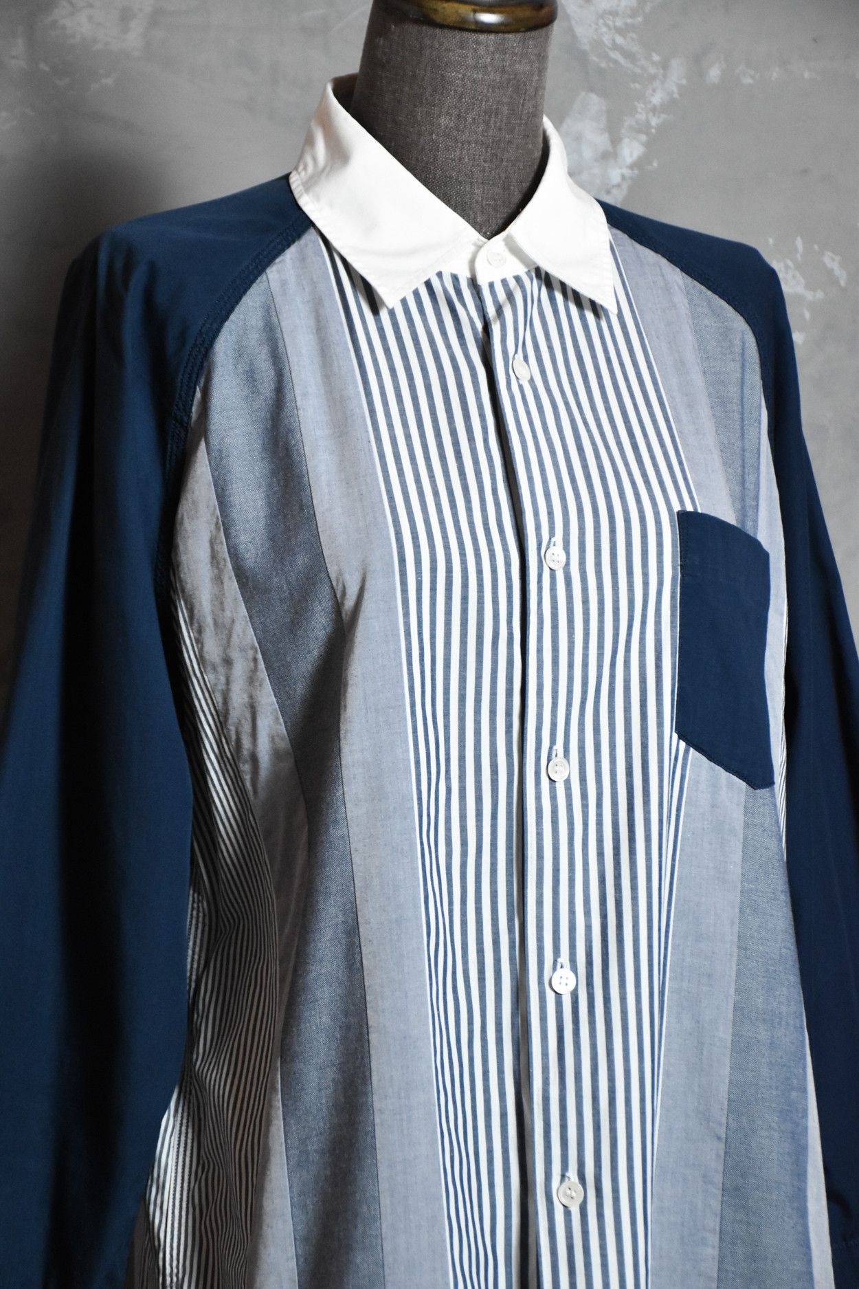 Comme des Garcons Ganryu (comme des garcons) -Splicing stripe shirt Size US L / EU 52-54 / 3 - 2 Thumbnail
