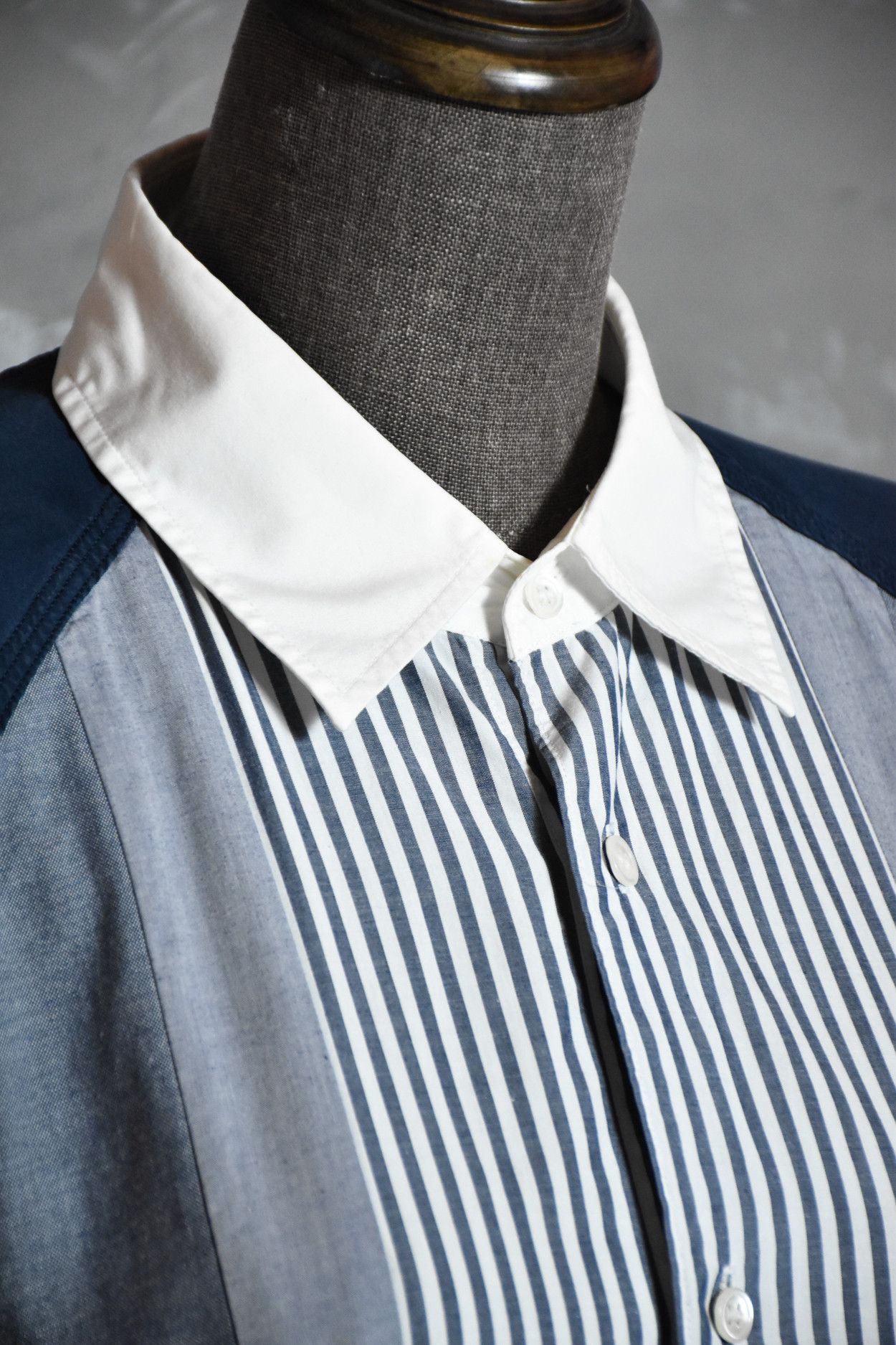 Comme des Garcons Ganryu (comme des garcons) -Splicing stripe shirt Size US L / EU 52-54 / 3 - 3 Thumbnail