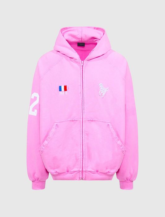 Balenciaga Balenciaga polo horse hoodie pink | Grailed