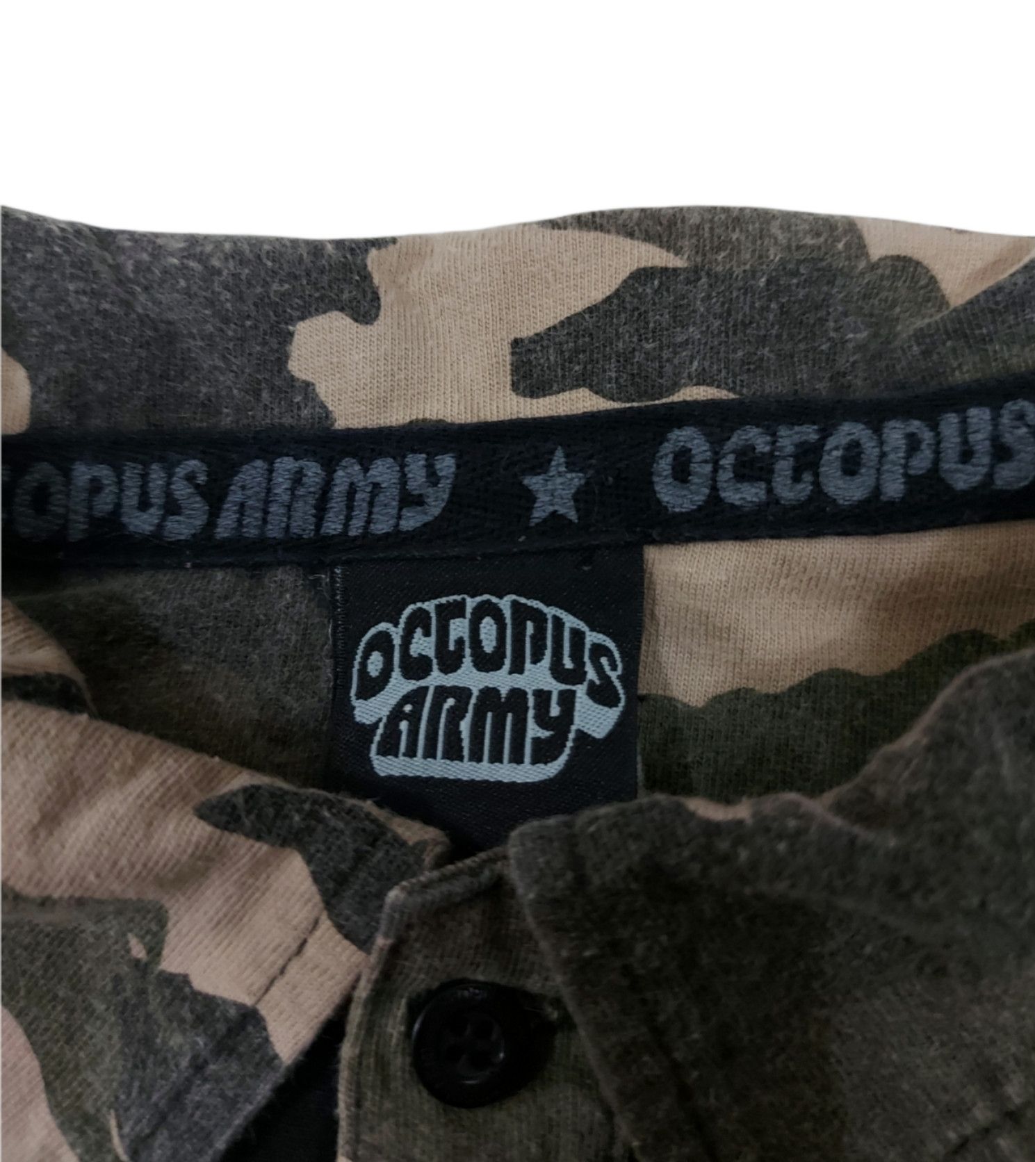 Japanese Brand × Octopus RARE! VTG OCTOPUS ARMY BLACK POLO Size US L / EU 52-54 / 3 - 6 Thumbnail