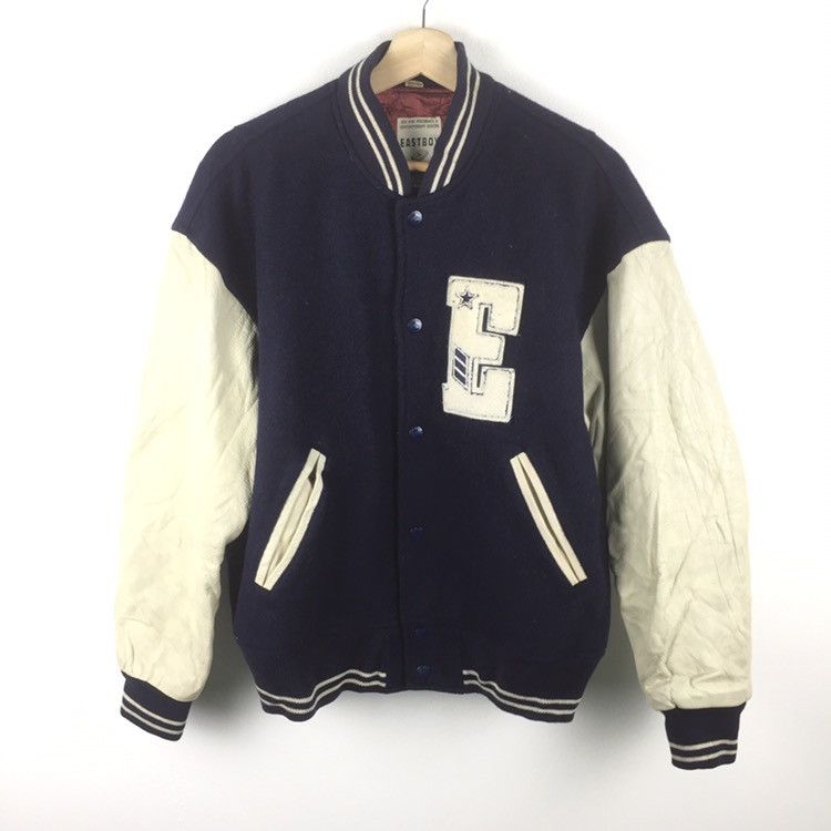 Japanese Brand Vintage Eastboy big spell out leather varsity jacket Size US M / EU 48-50 / 2 - 3 Thumbnail