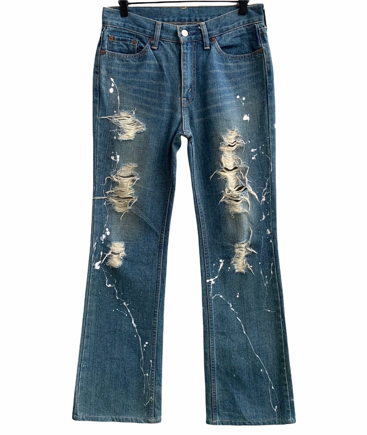 Levi's × Levi's Vintage Clothing Vintage Levis Distressed Denim Flares Size US 29 - 1 Thumbnail