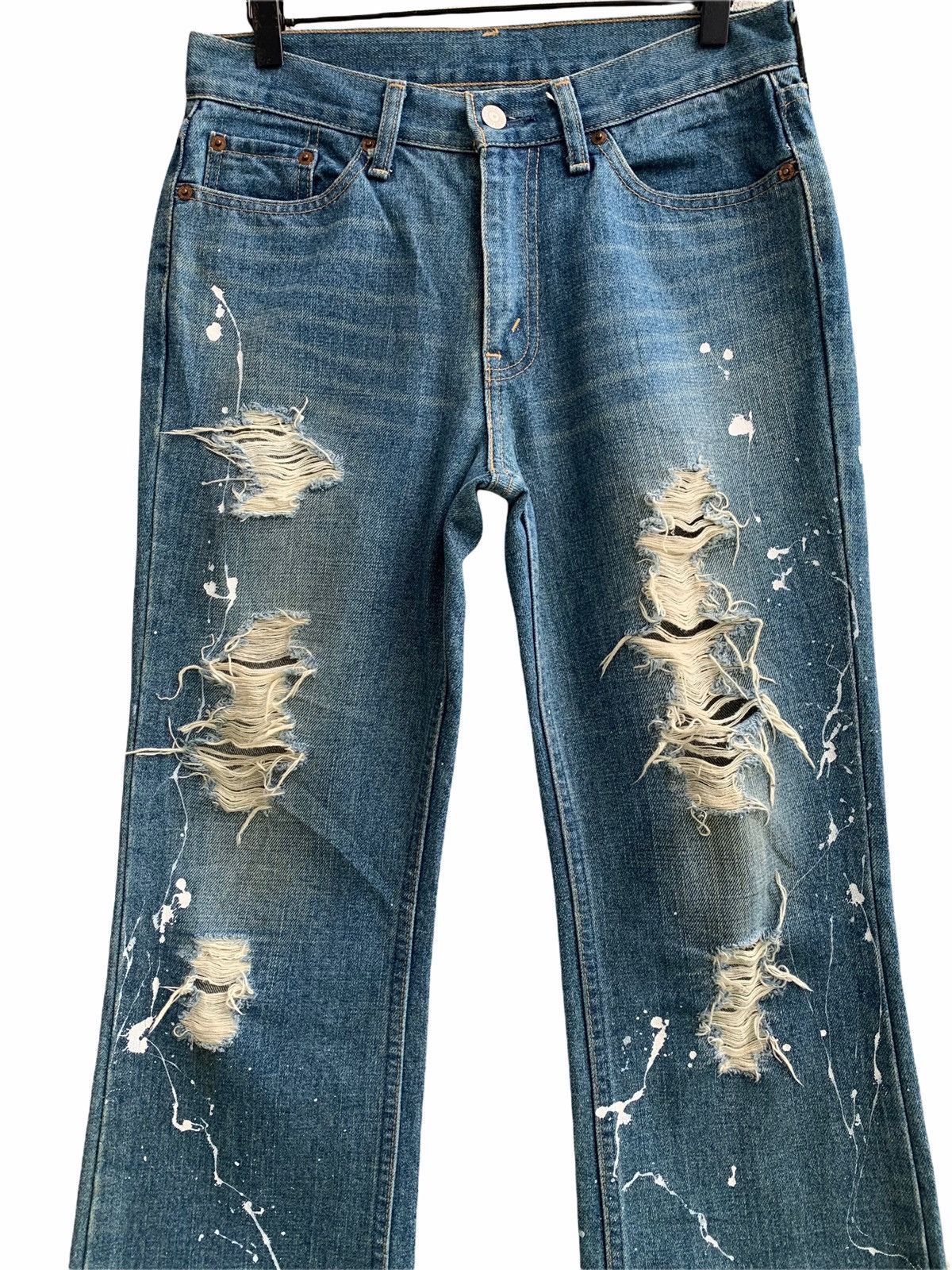 Levi's × Levi's Vintage Clothing Vintage Levis Distressed Denim Flares Size US 29 - 4 Thumbnail