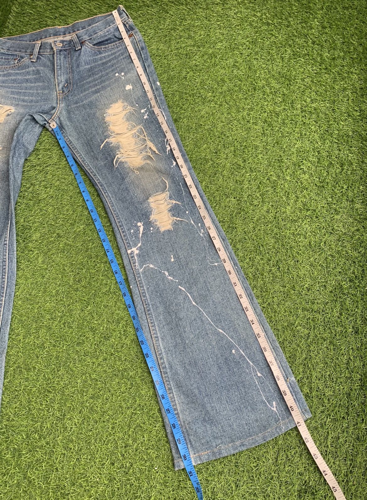 Levi's × Levi's Vintage Clothing Vintage Levis Distressed Denim Flares Size US 29 - 16 Thumbnail