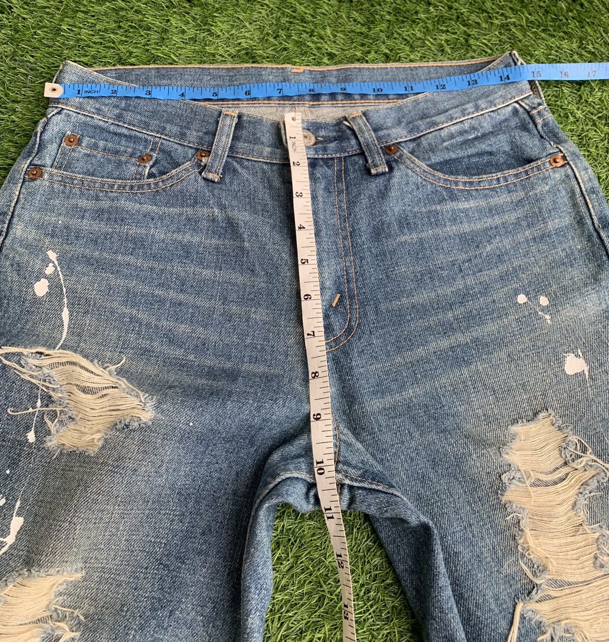 Levi's × Levi's Vintage Clothing Vintage Levis Distressed Denim Flares Size US 29 - 12 Thumbnail