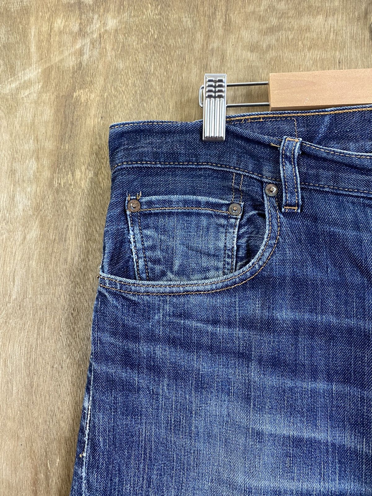 DLS 505 Levi’s Blue Distressed Denim Pants vintage #BB538