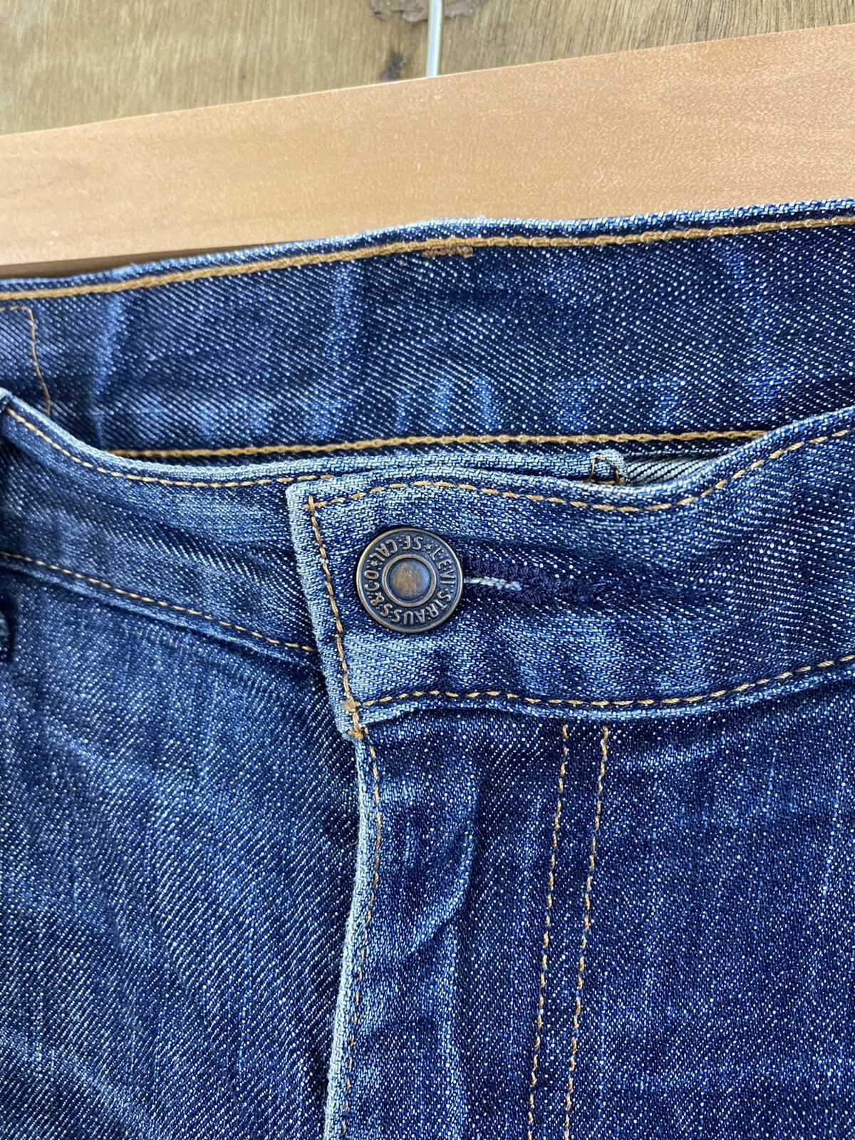 DLS 505 Levi’s Blue Distressed Denim Pants vintage #BB538
