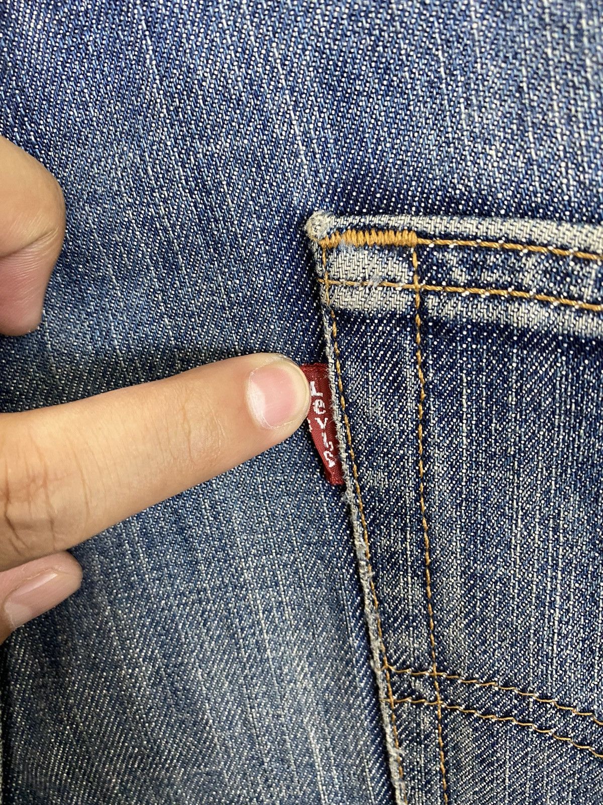 DLS 505 Levi’s Blue Distressed Denim Pants vintage #BB538