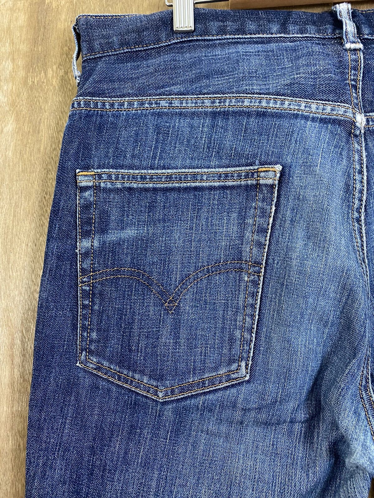 DLS 505 Levi’s Blue Distressed Denim Pants vintage #BB538