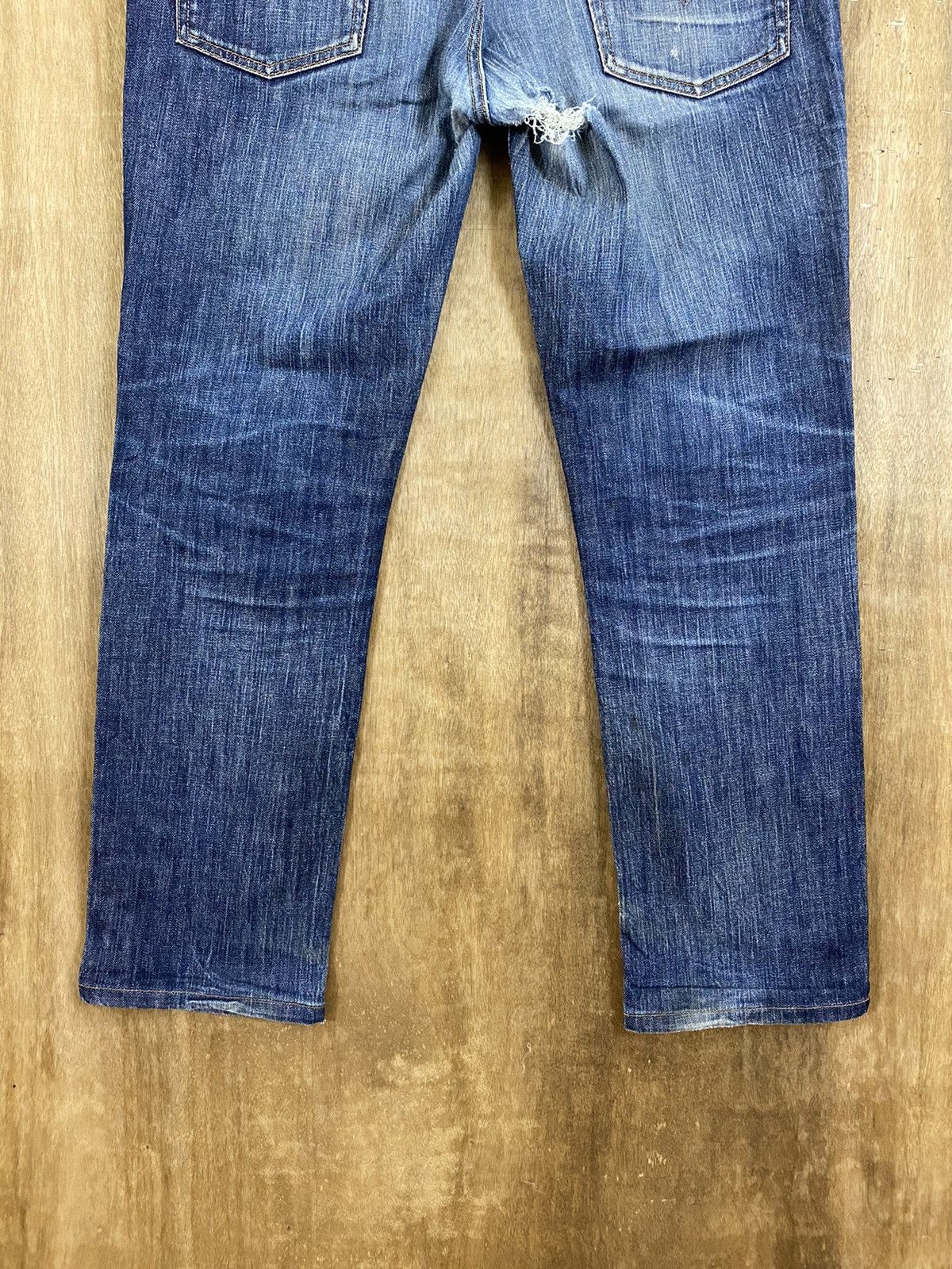 DLS 505 Levi’s Blue Distressed Denim Pants vintage #BB538