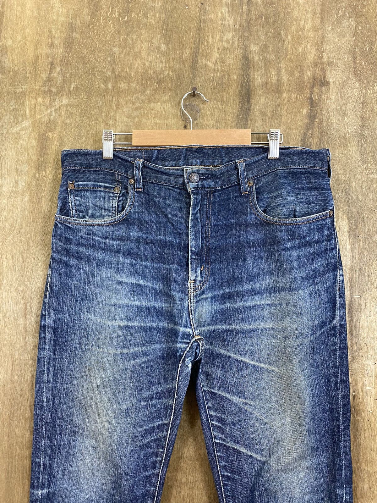 DLS 505 Levi’s Blue Distressed Denim Pants vintage #BB538