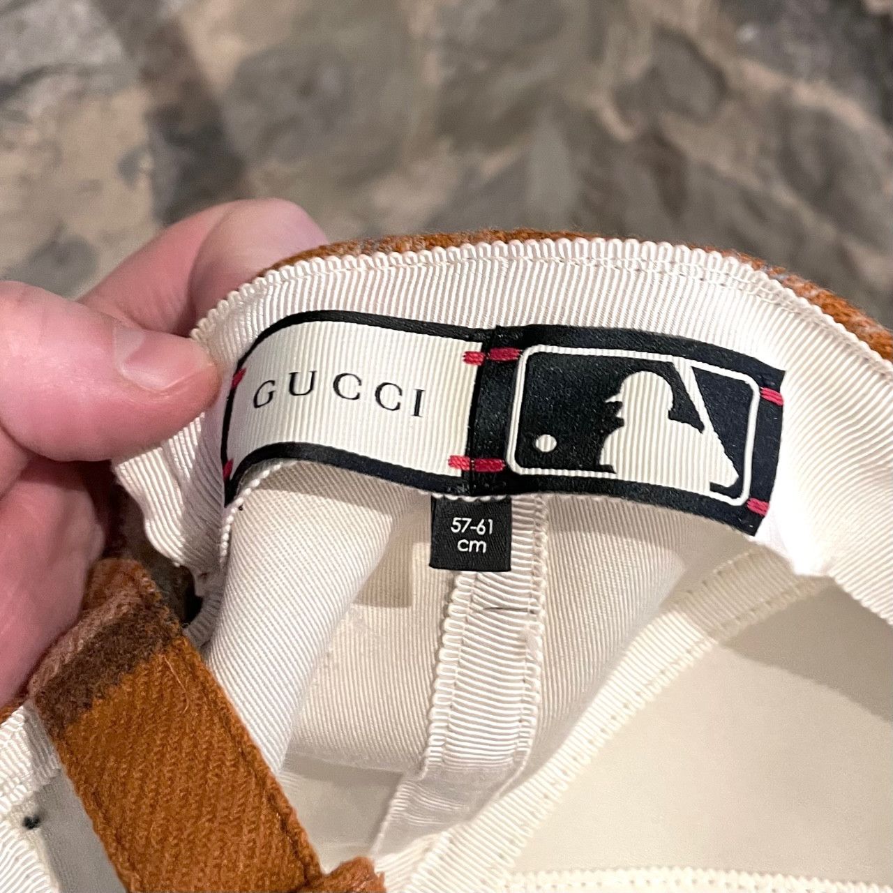 Gucci × New York Yankees Gucci Brown Plaid New York Yankees Cap Size ONE SIZE - 7 Thumbnail